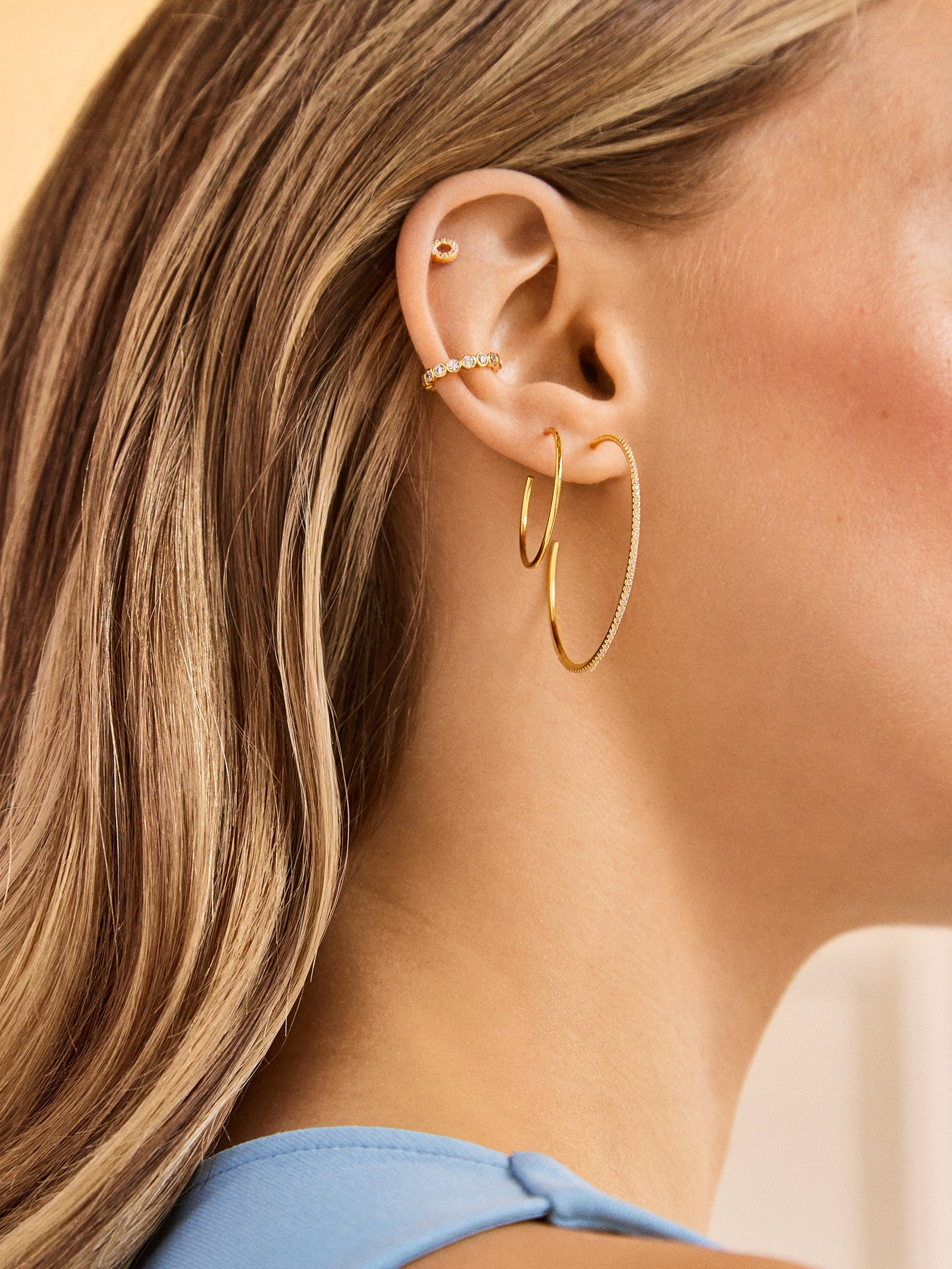 Valeria 18K Gold Earrings - Ultimate Luxe Pavé Design