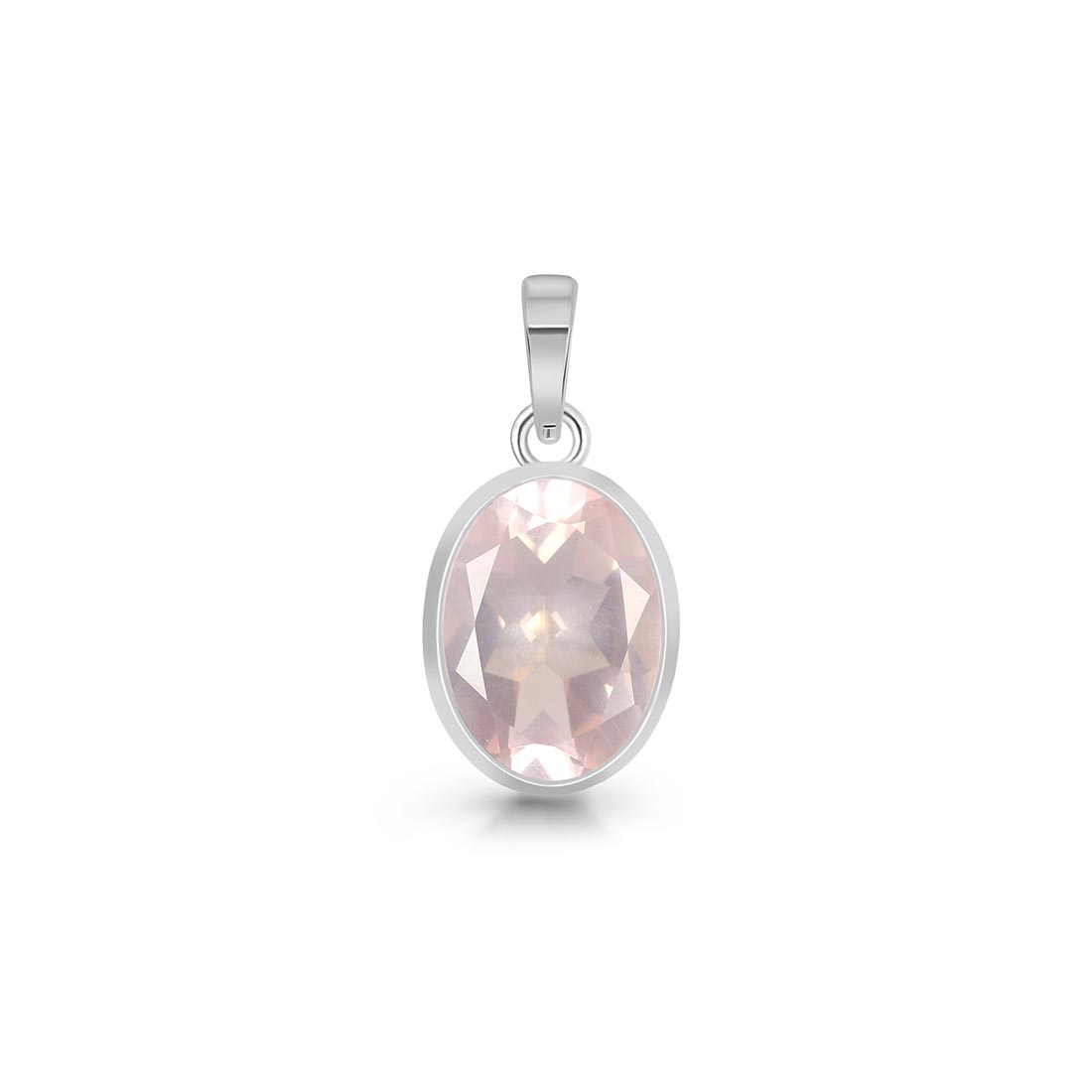 Premium Rose Quartz & Topaz Pendant - Elegant Love Stone Jewelry