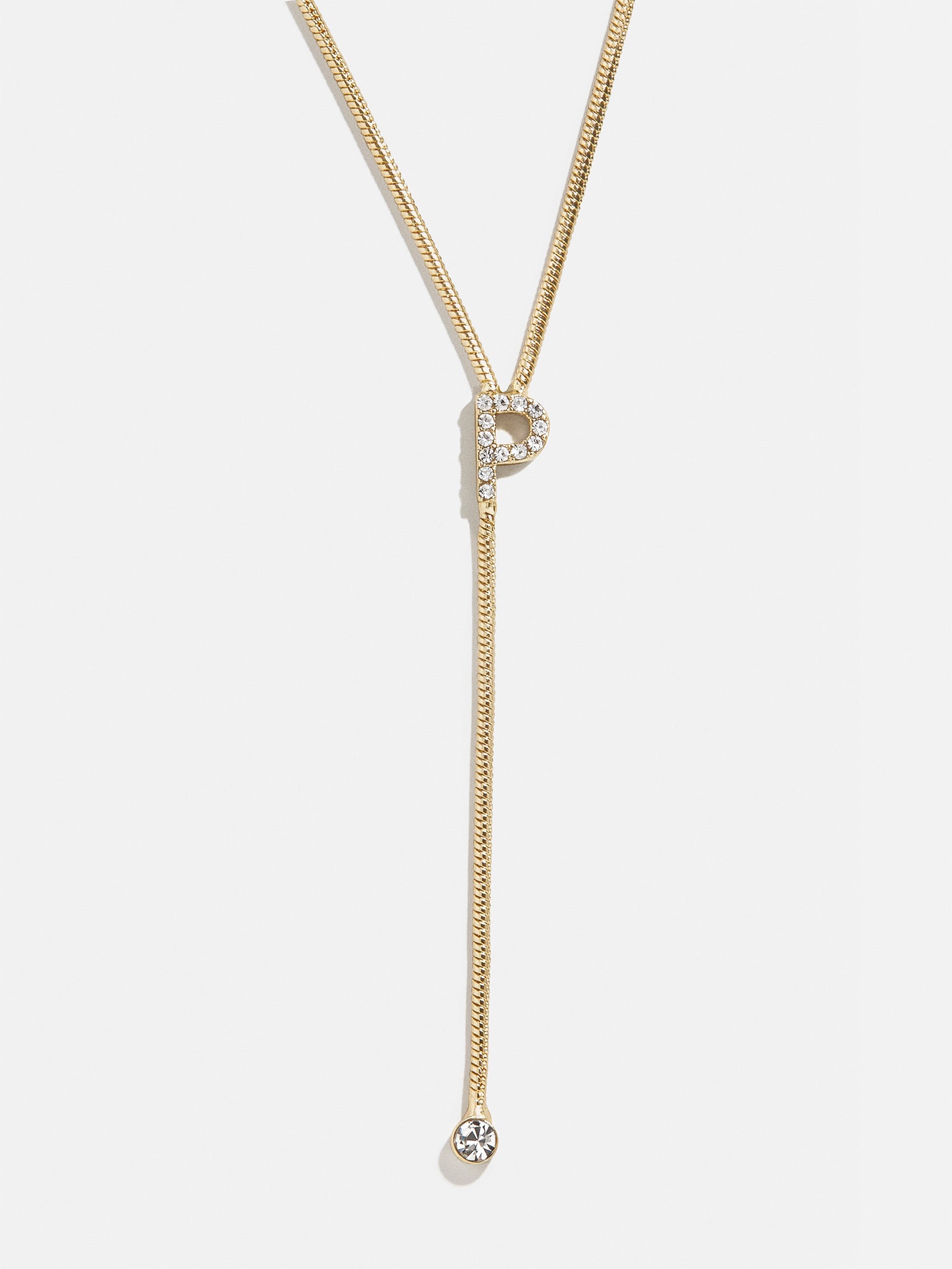 Premium Pavé Initial Y-Chain Necklace - Gold Elegance