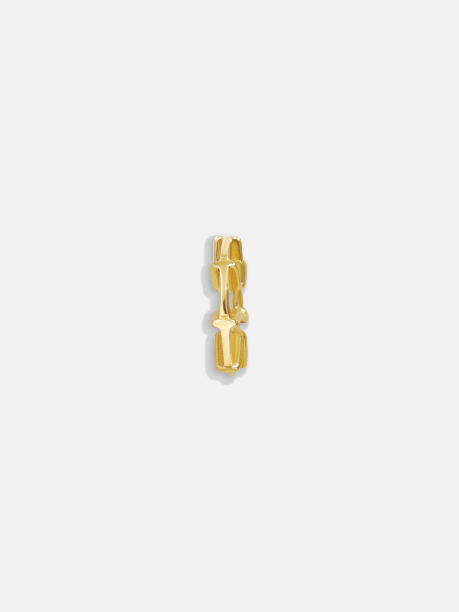 Premium Gold Initial Bead Charm Necklace - T