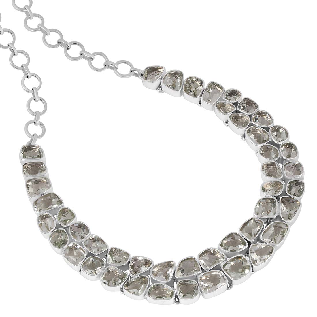 Premium Green Amethyst Statement Necklace - GRA-N-2