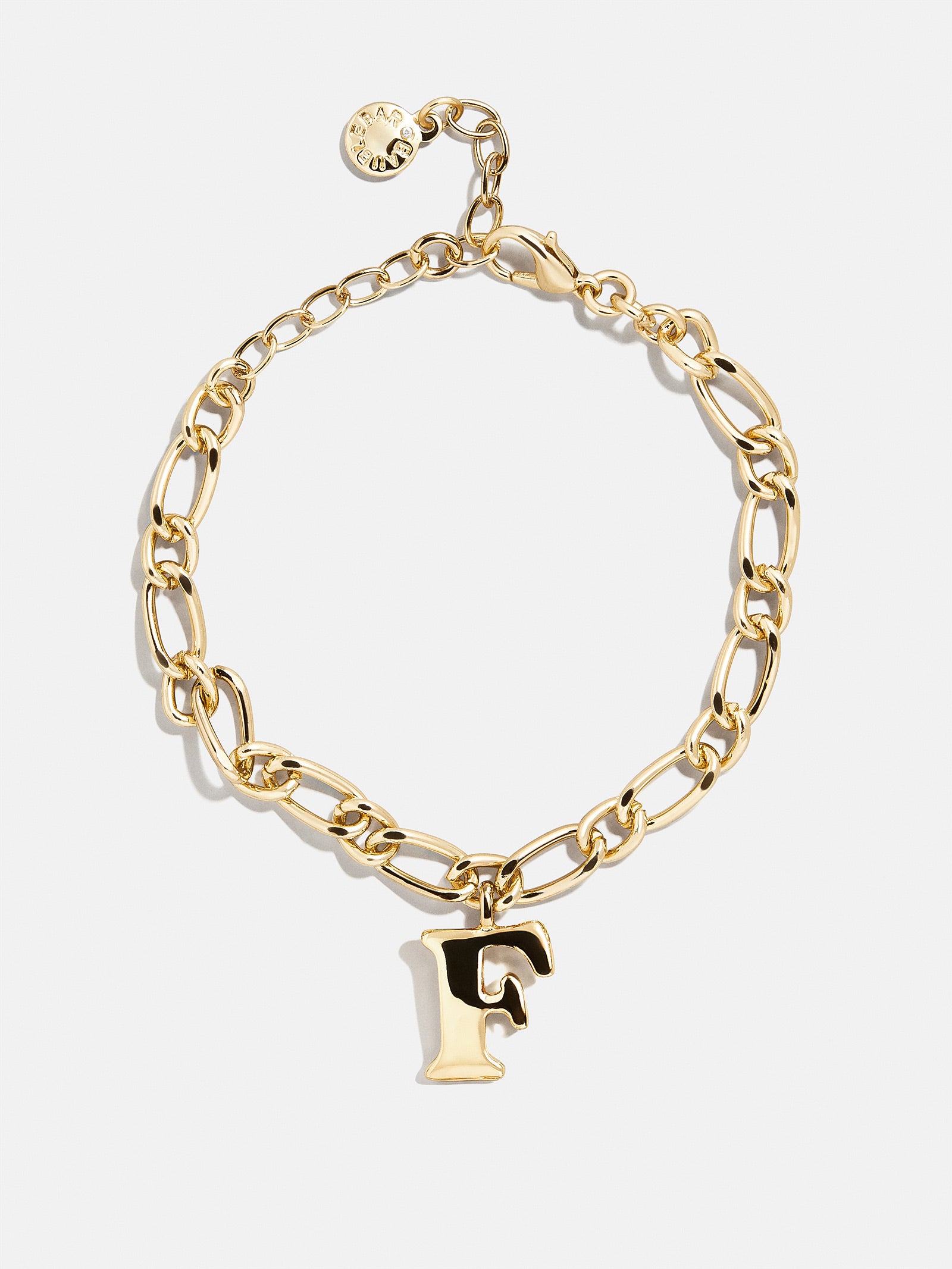 Premium Chunky Initial Charm Bracelet - Gold