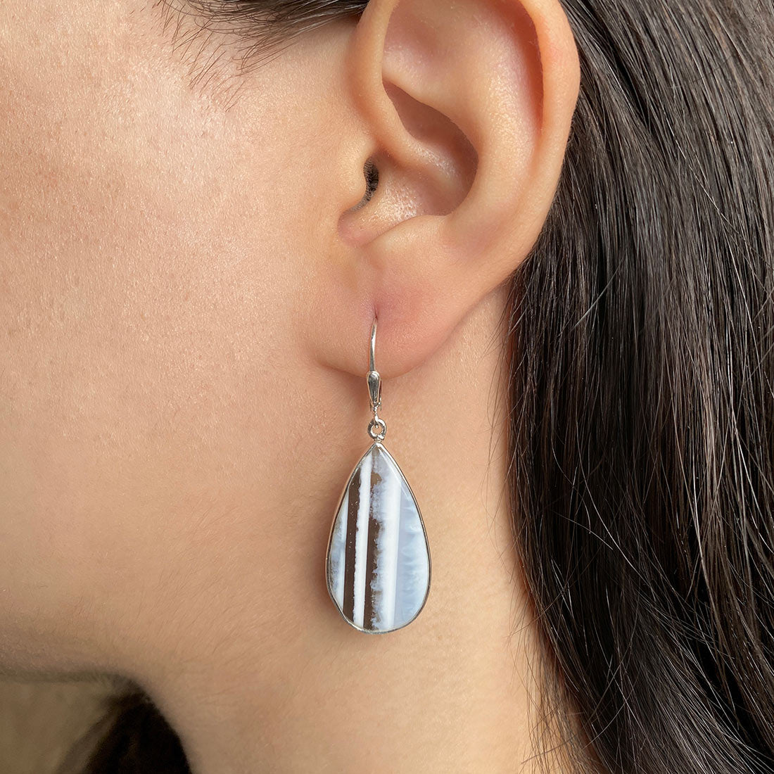 Premium Blue Opal Statement Earrings - Ultimate Elegance (BLO-E-15)