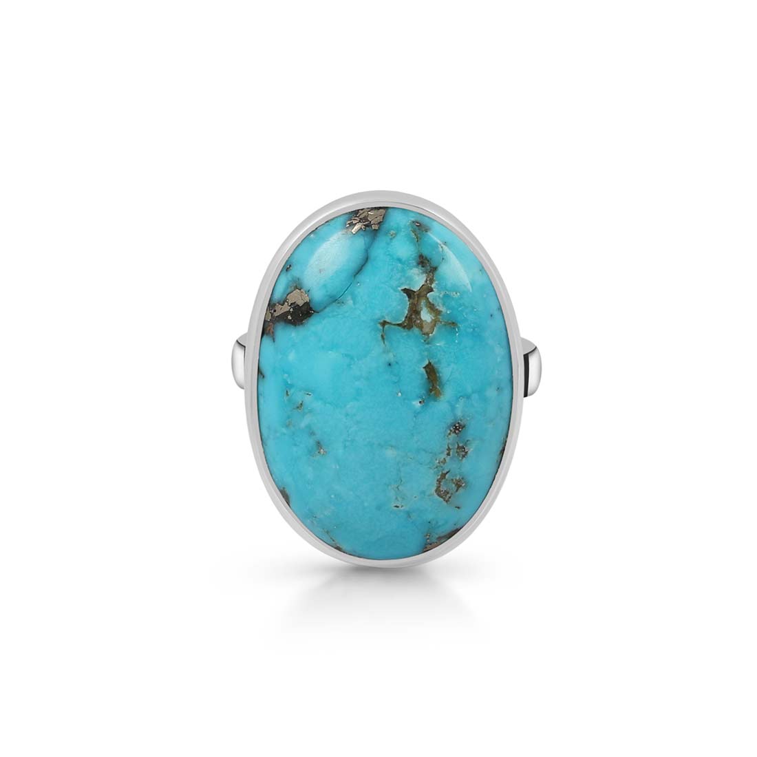 Premium Turquoise Adjustable Ring - Handmade Sterling Silver Jewelry