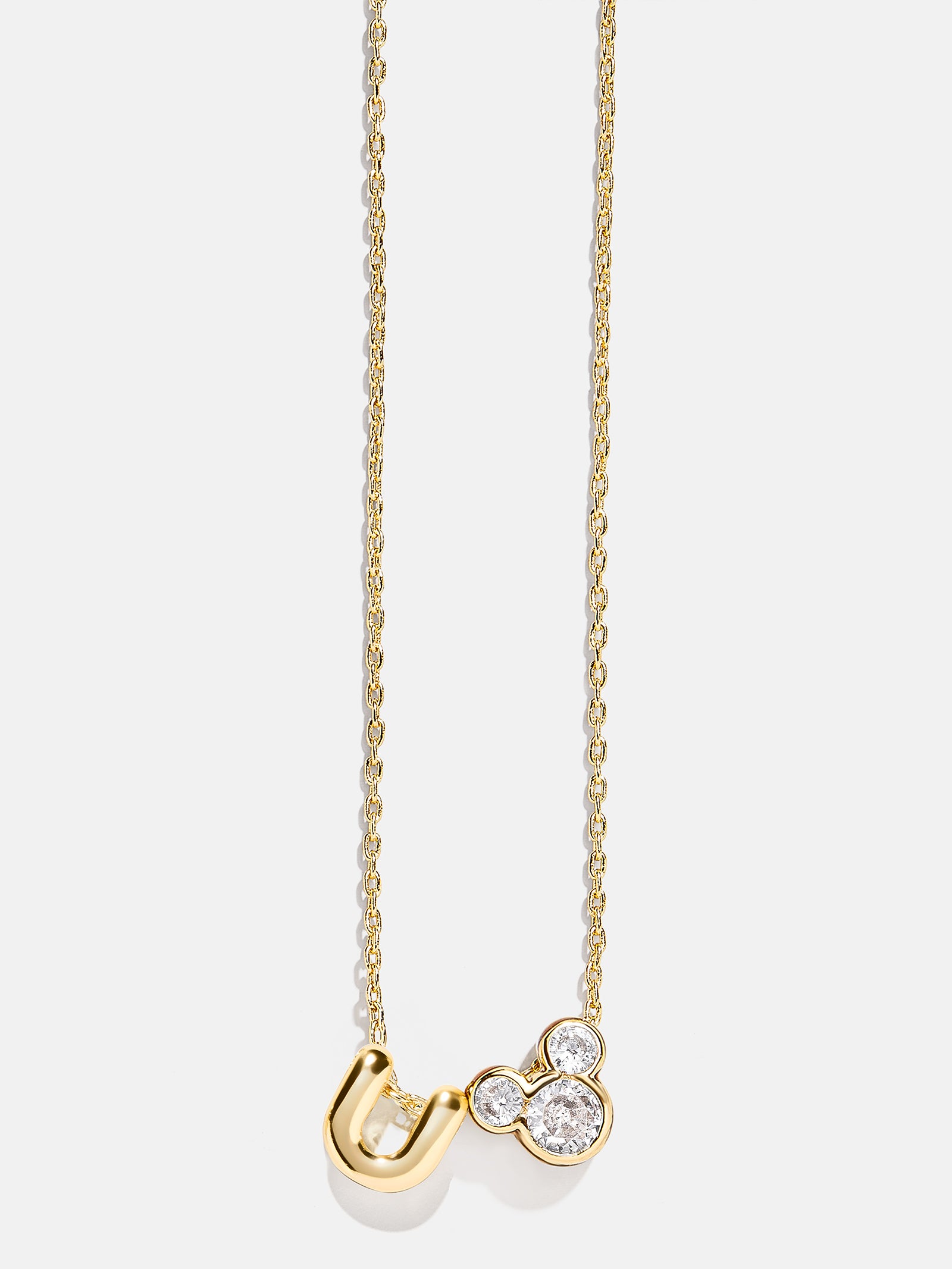 Premium Disney Mickey Mouse Initial Necklace - Gold/Pavé | Ultimate Disney Jewelry