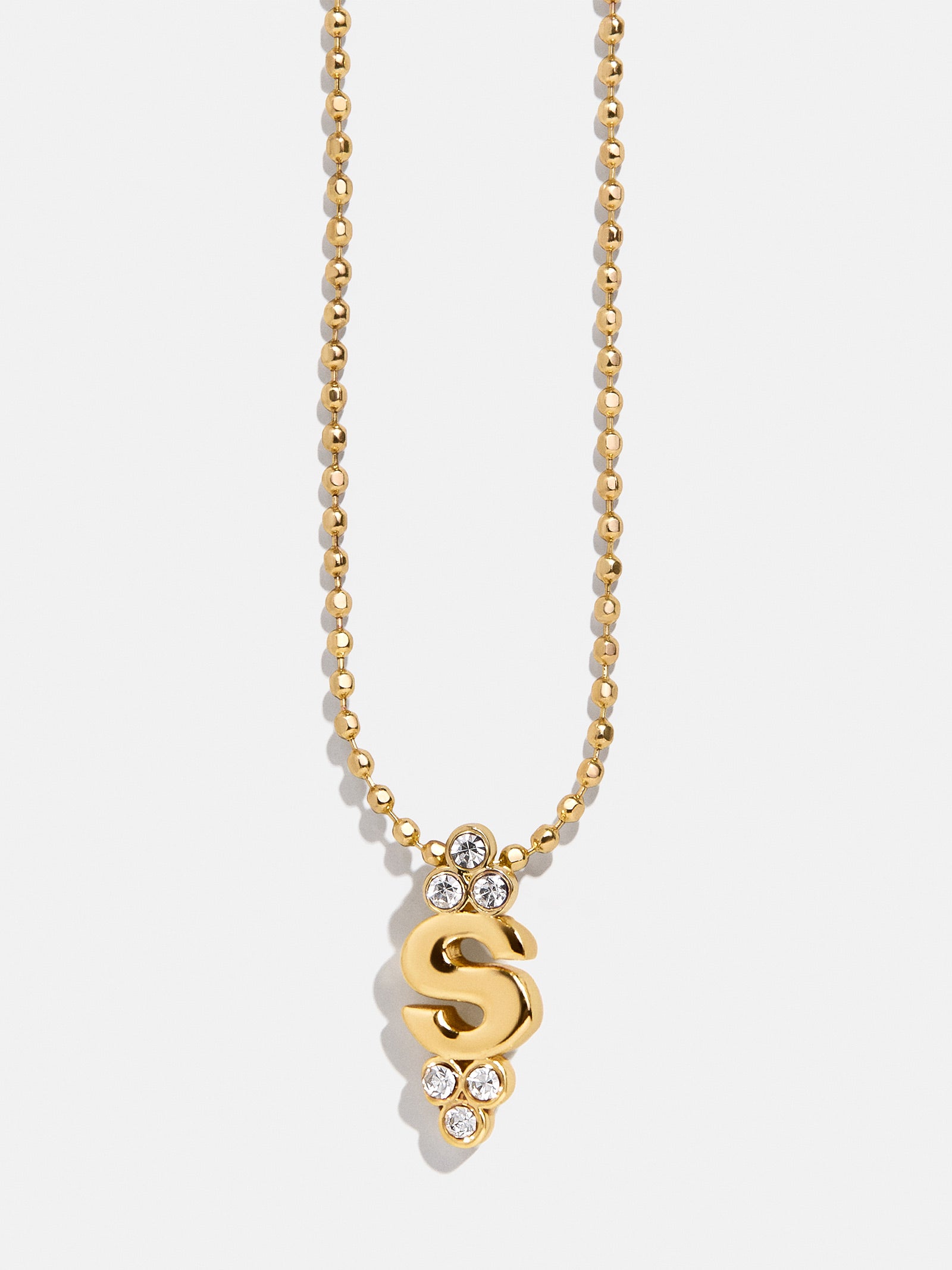 Premium Initial Triad Necklace - Gold & Pavé