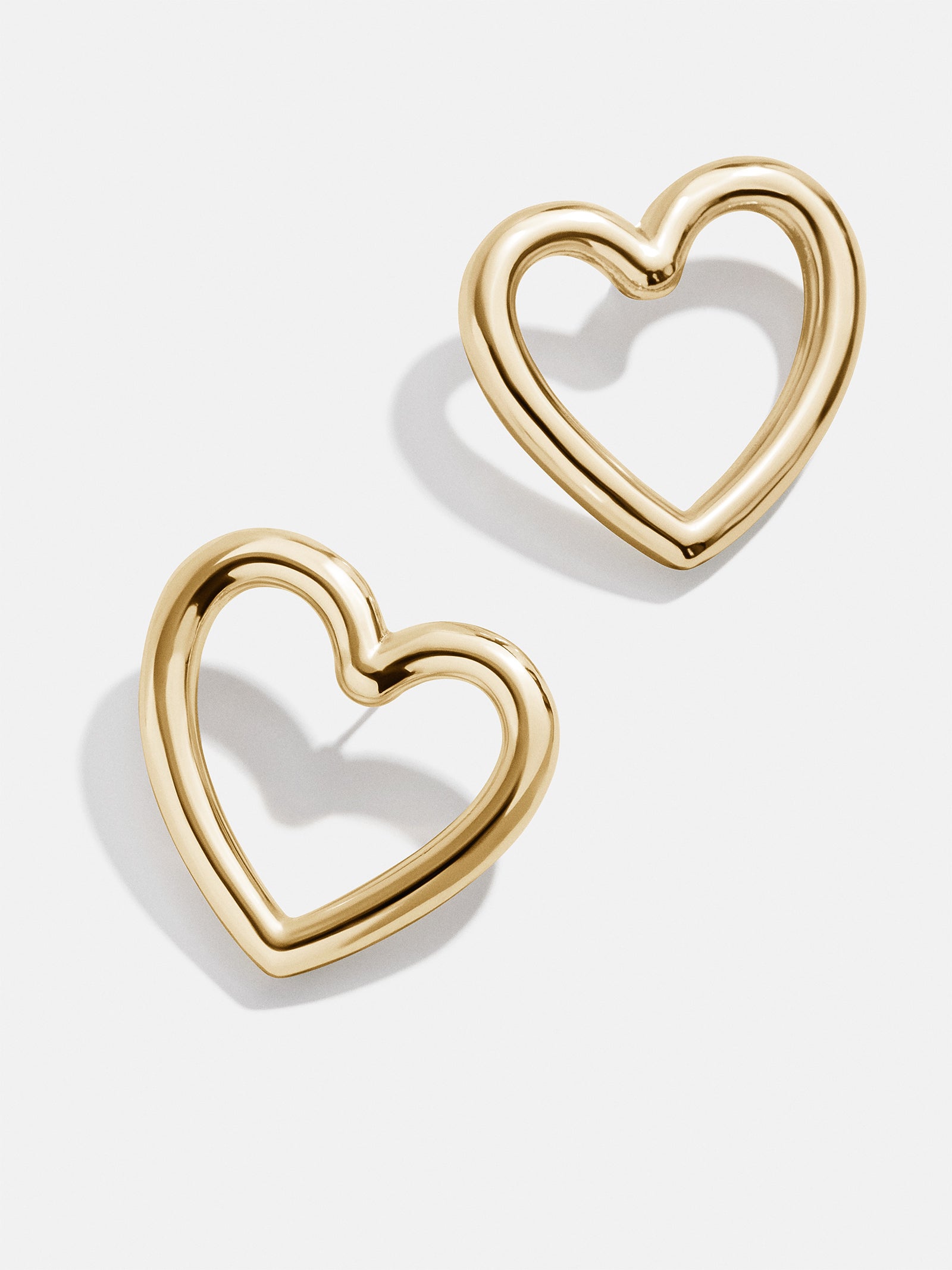 Premium Amanda Heart Stud Earrings - Gold