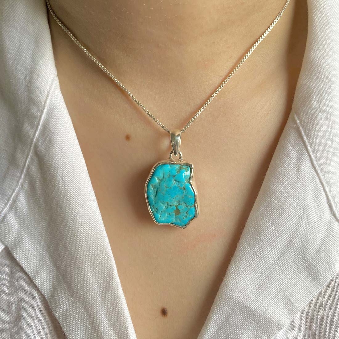 Premium Turquoise Rough Pendant - Authentic Sagacia Jewelry (TRQ-P-45)