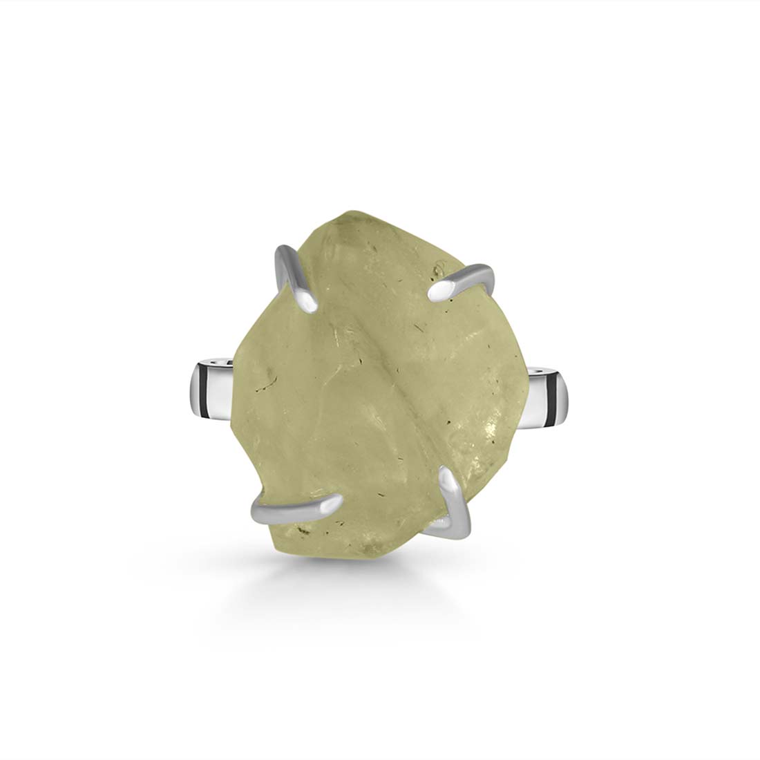 Premium Libyan Desert Glass Statement Ring - LDG-R-37