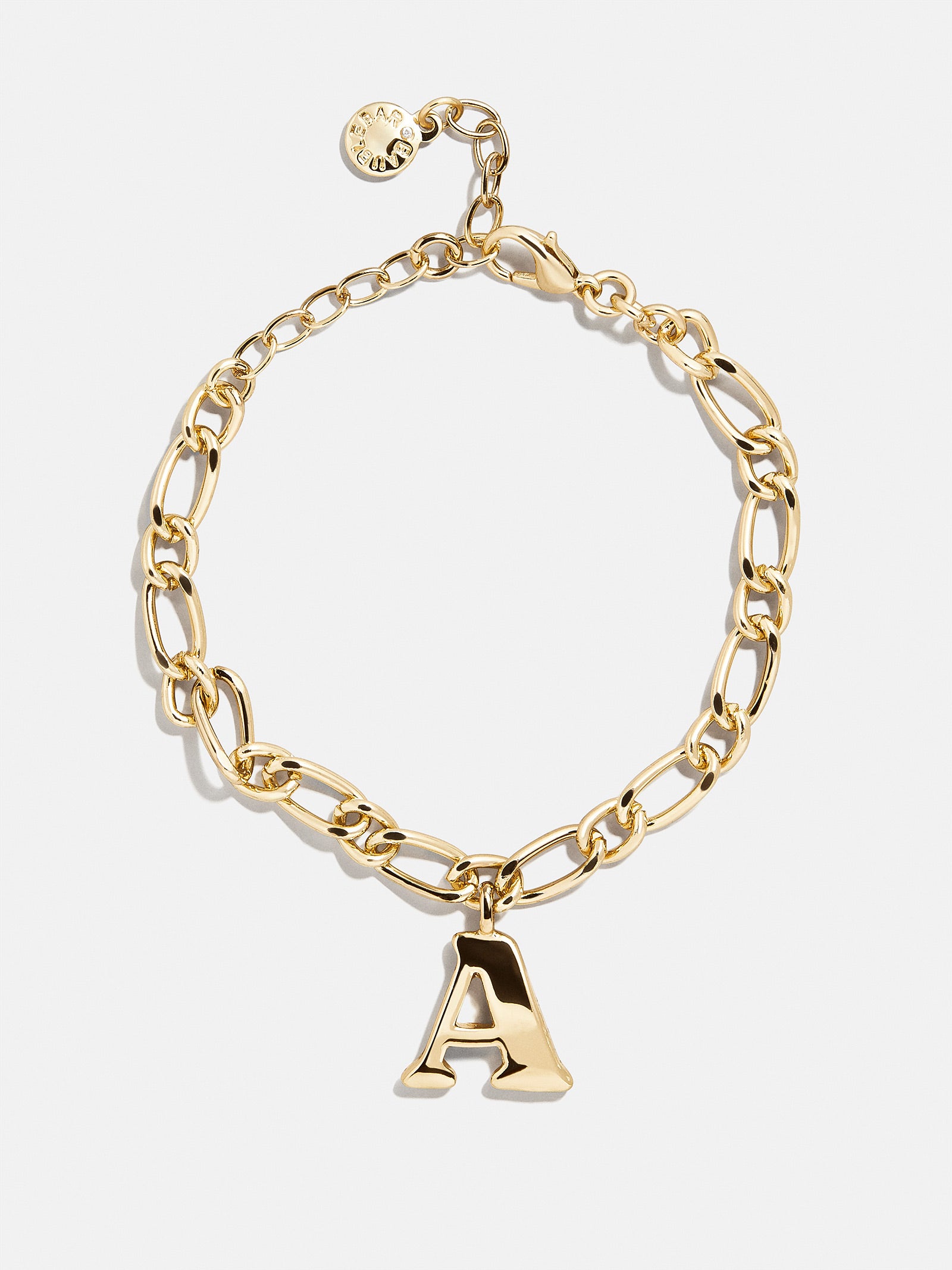 Premium Chunky Initial Charm Bracelet - Gold