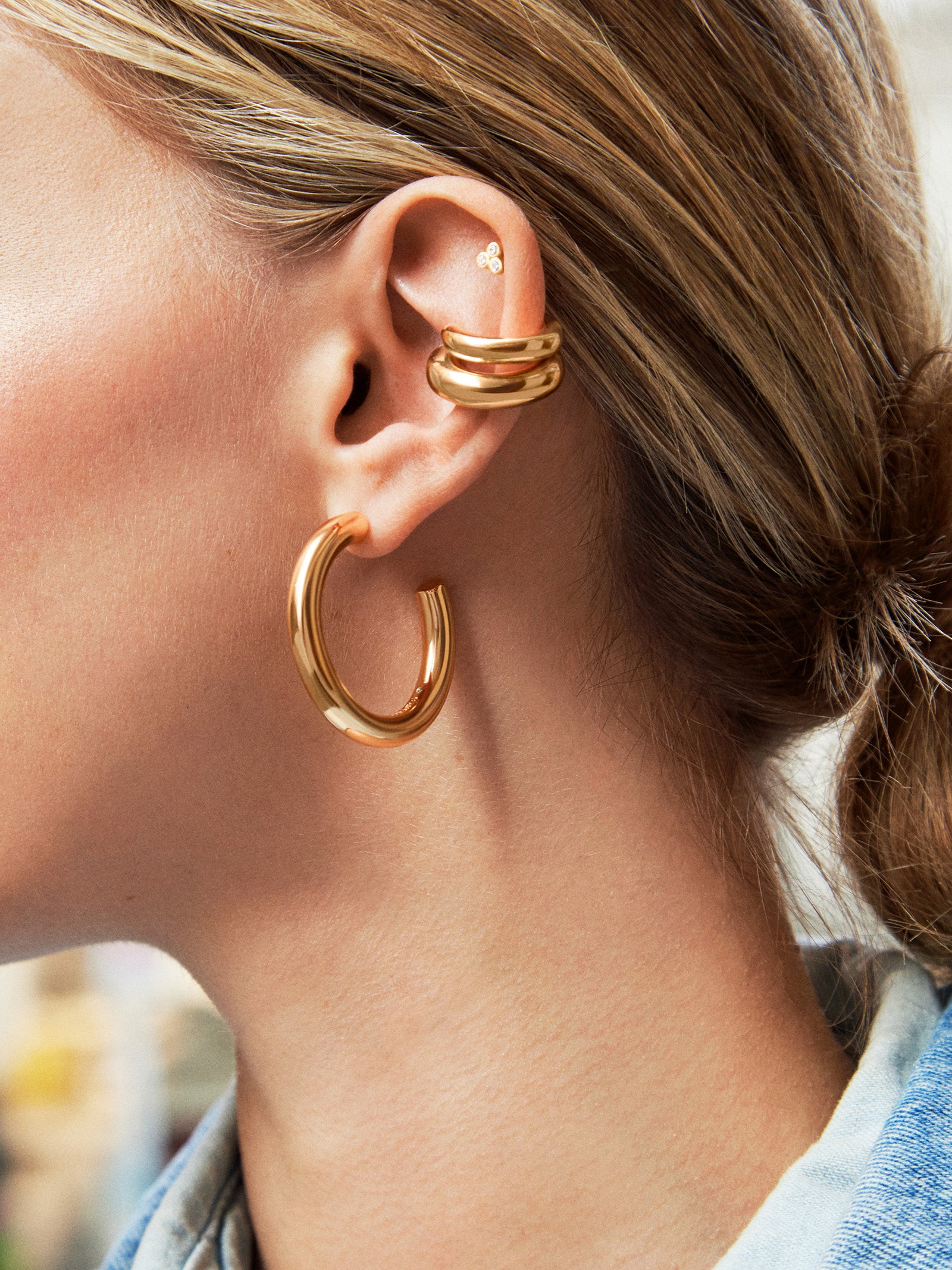 Ultimate Dalilah Hoop Earrings - 37MM Gold Statement Piece