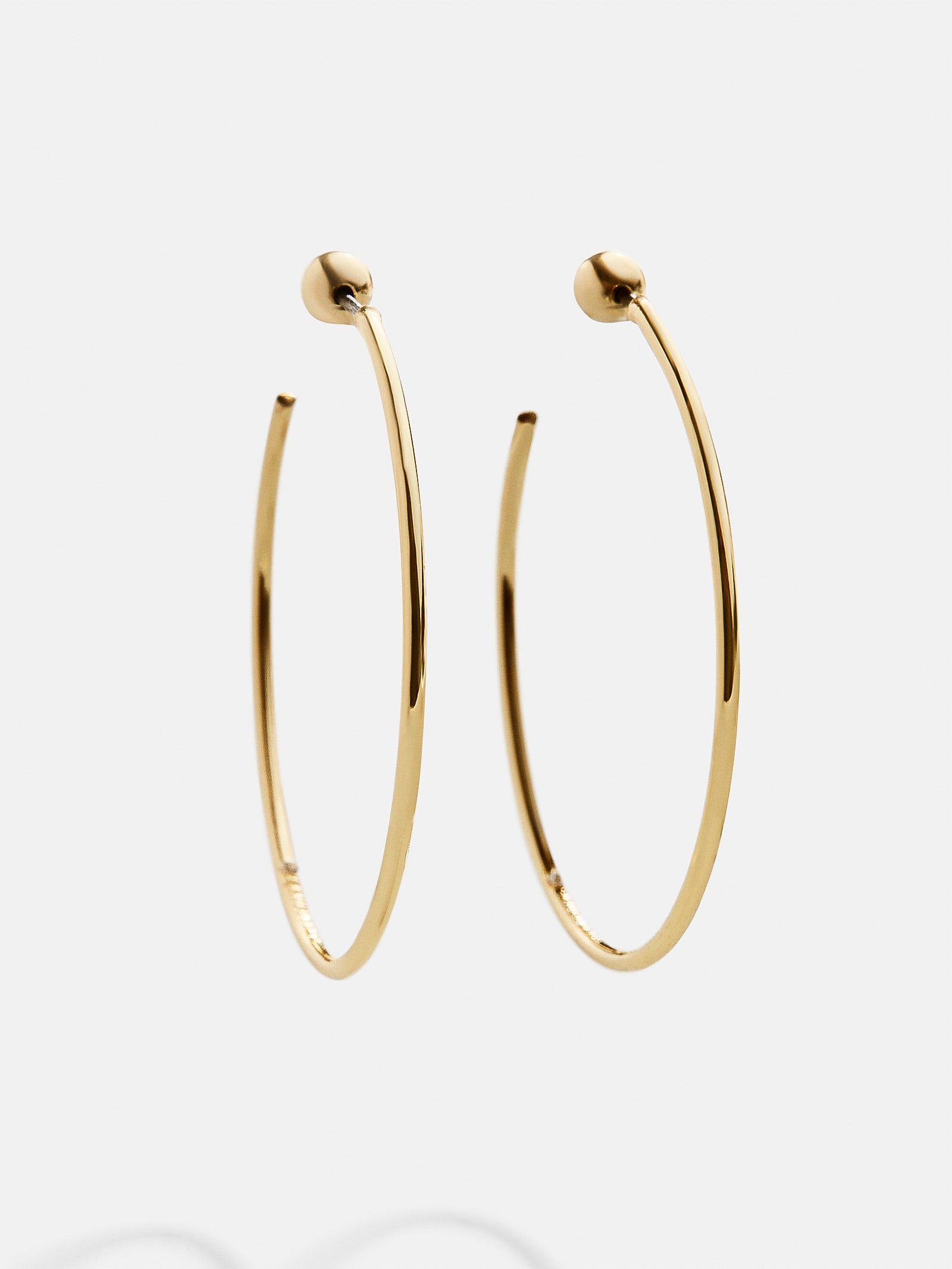 Premium Dalilah Hoop Earrings - 36MM, Ultimate Thin Gold Hoops