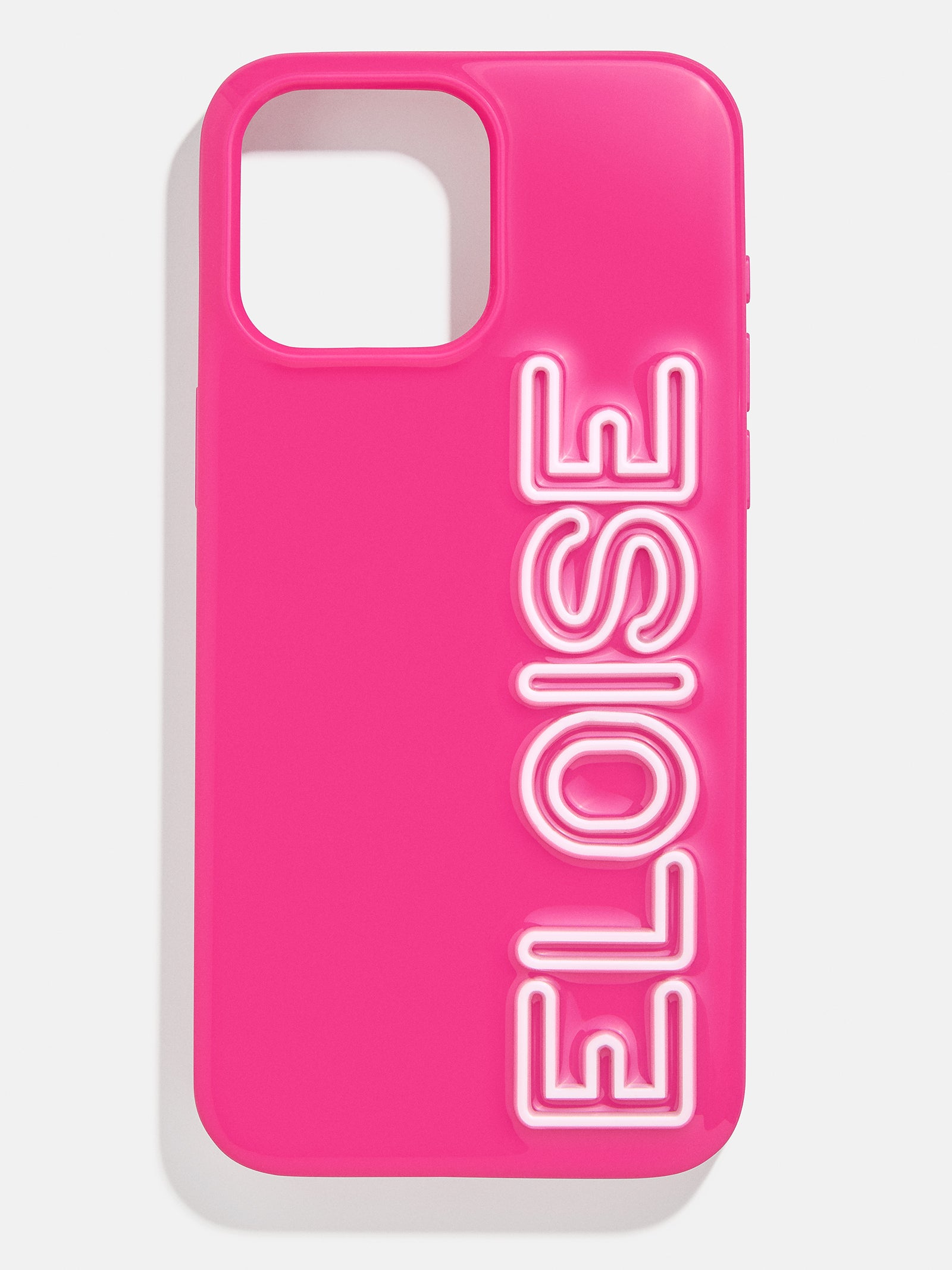 Premium Custom iPhone Case - Hot Pink & White | Personalized 3D Design