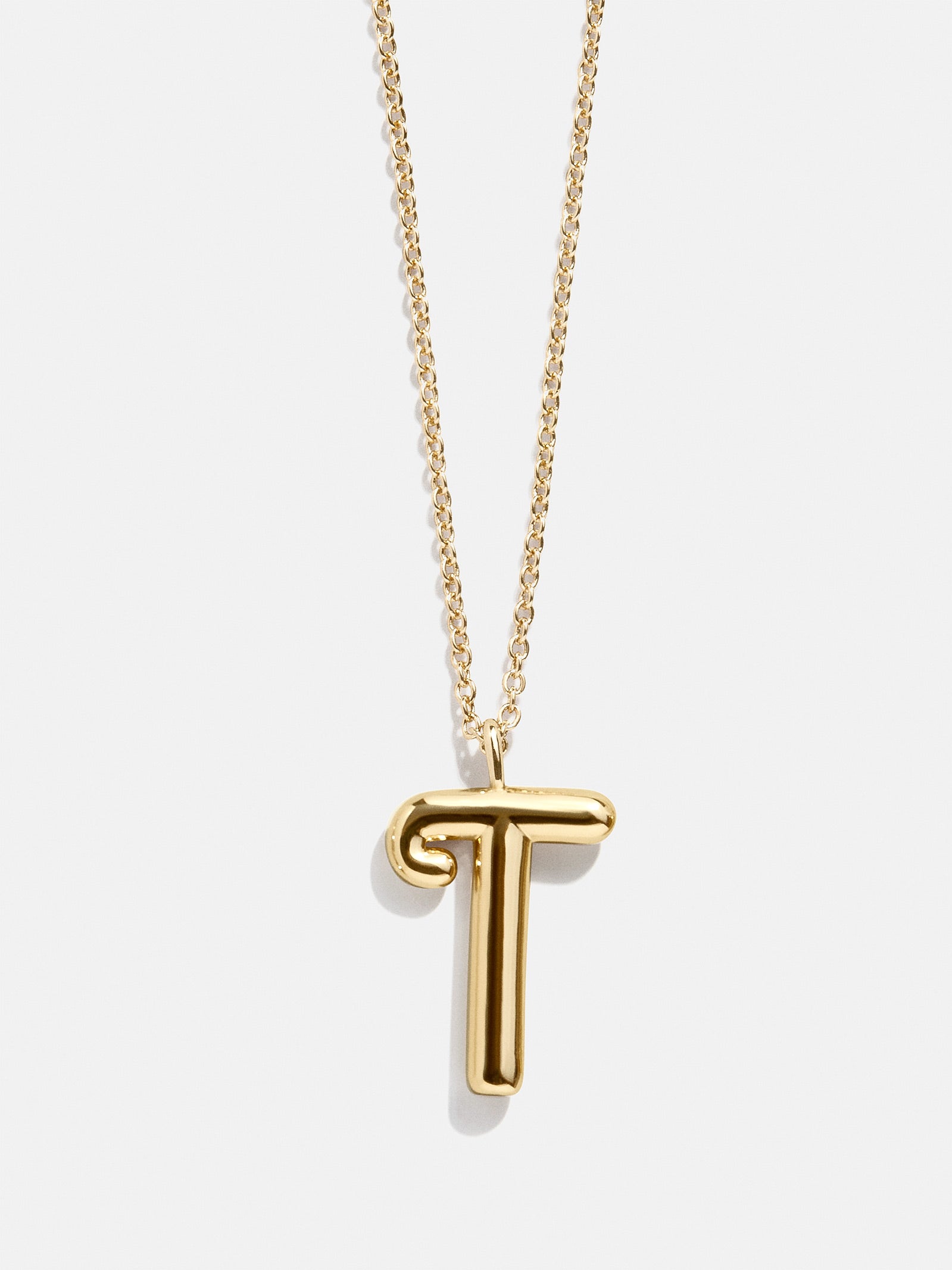 Premium 3D Bubble Script Initial Necklace - Modern Personalized Jewelry