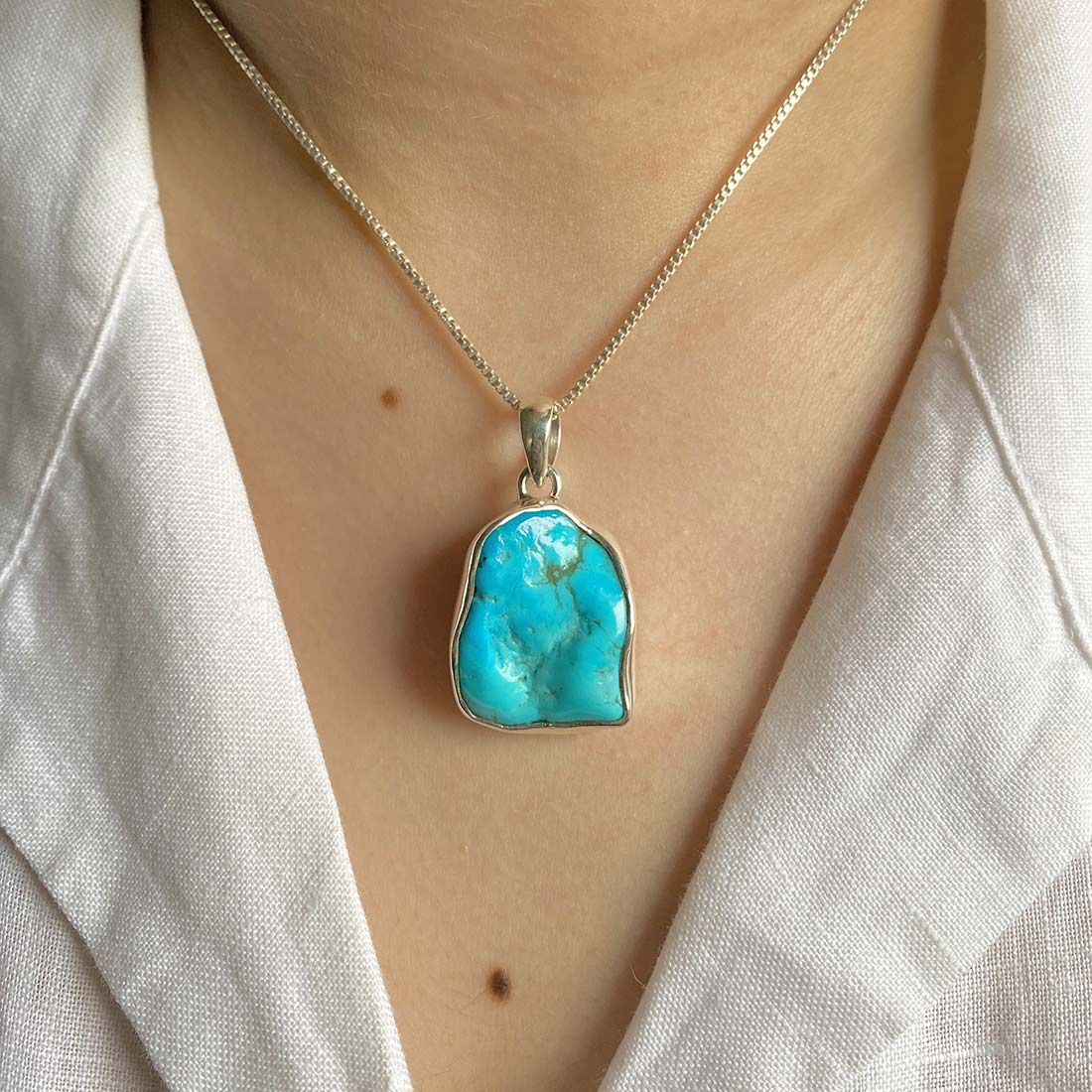 Premium Turquoise Rough Pendant - Authentic Sagacia Jewelry (TRQ-P-48)