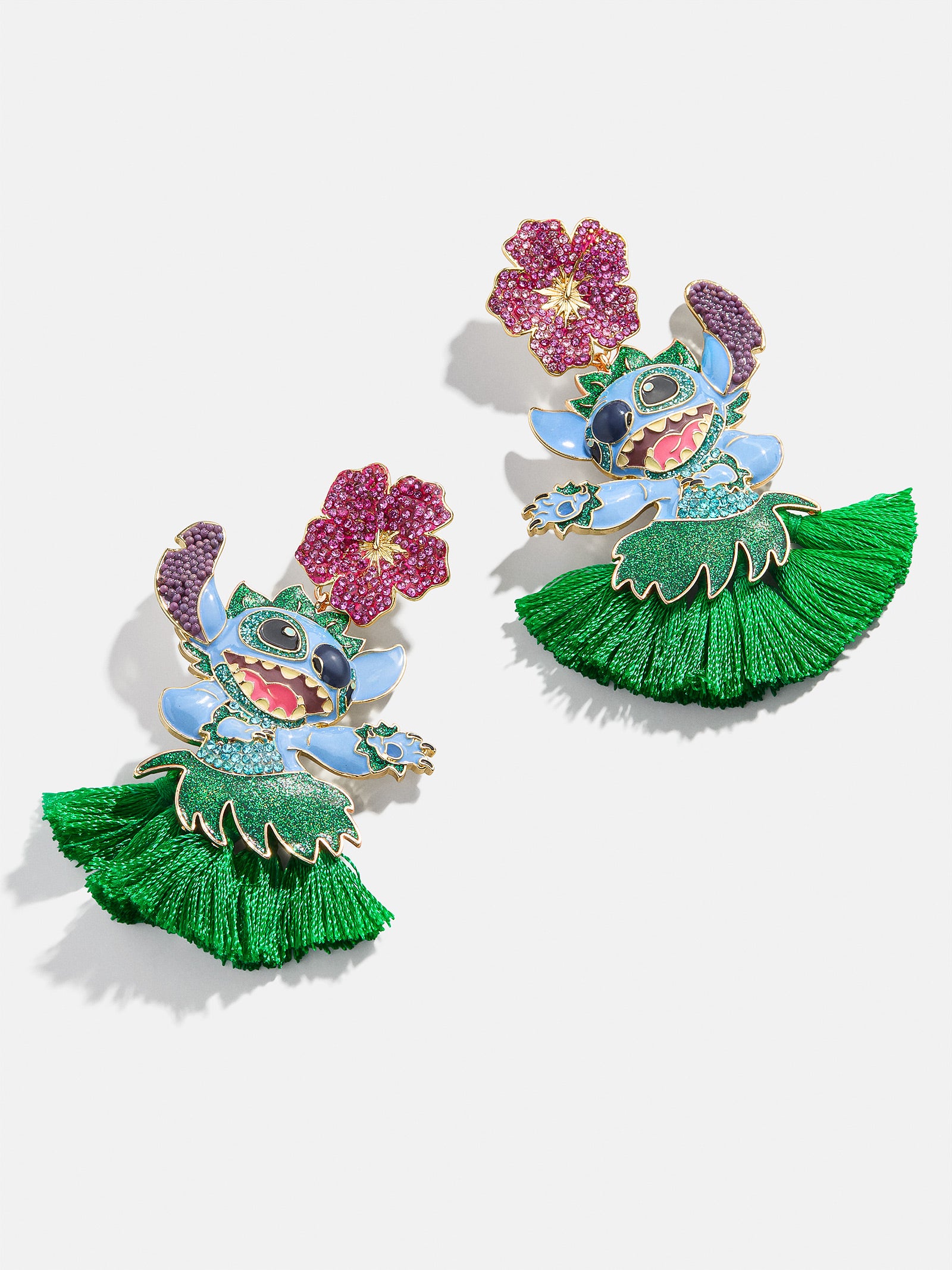 Premium Stitch Disney Hula Earrings - Blue | Tropical Style