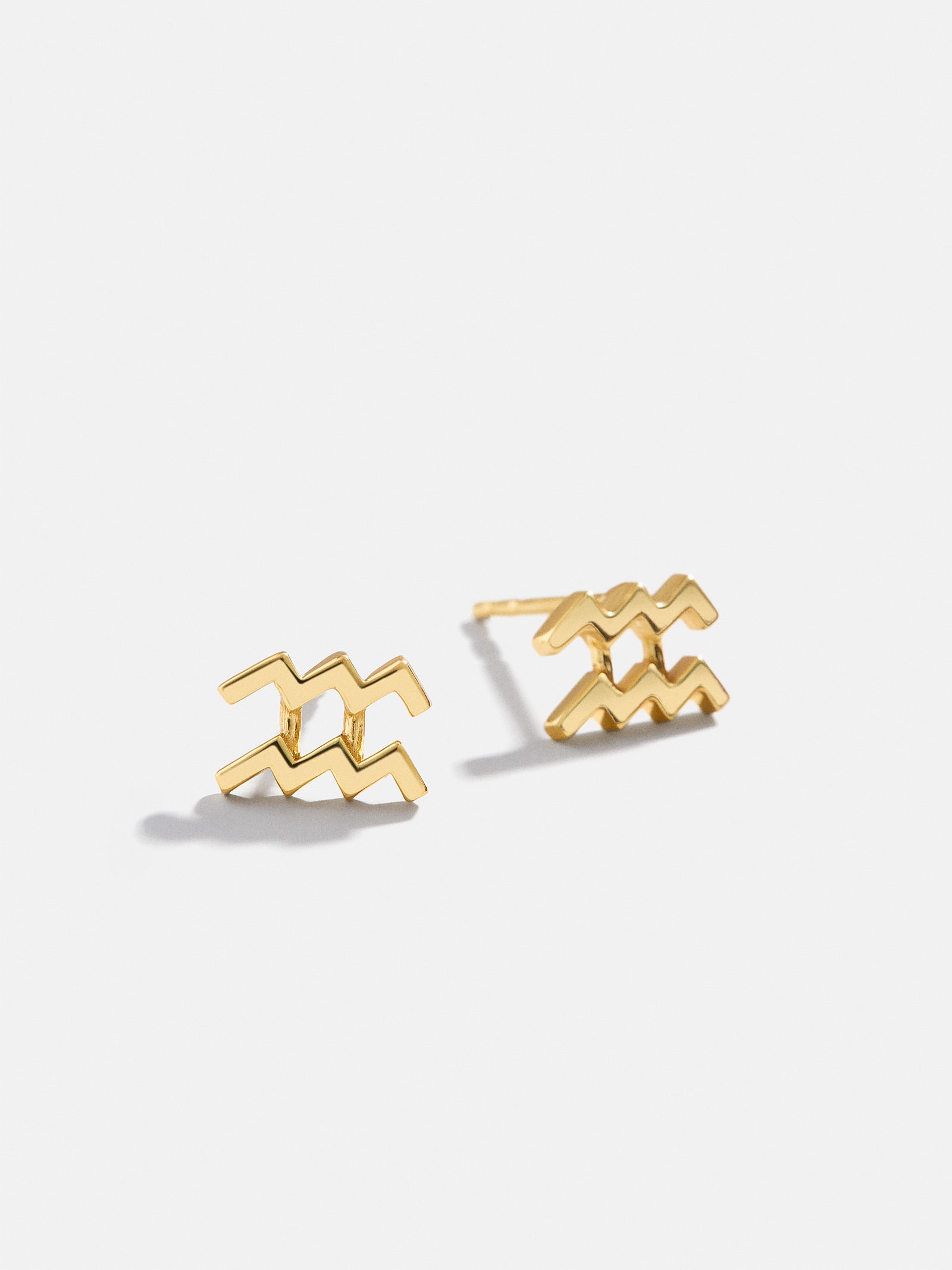 Premium 18K Gold Zodiac Stud Earrings - Gold Plated Sterling Silver