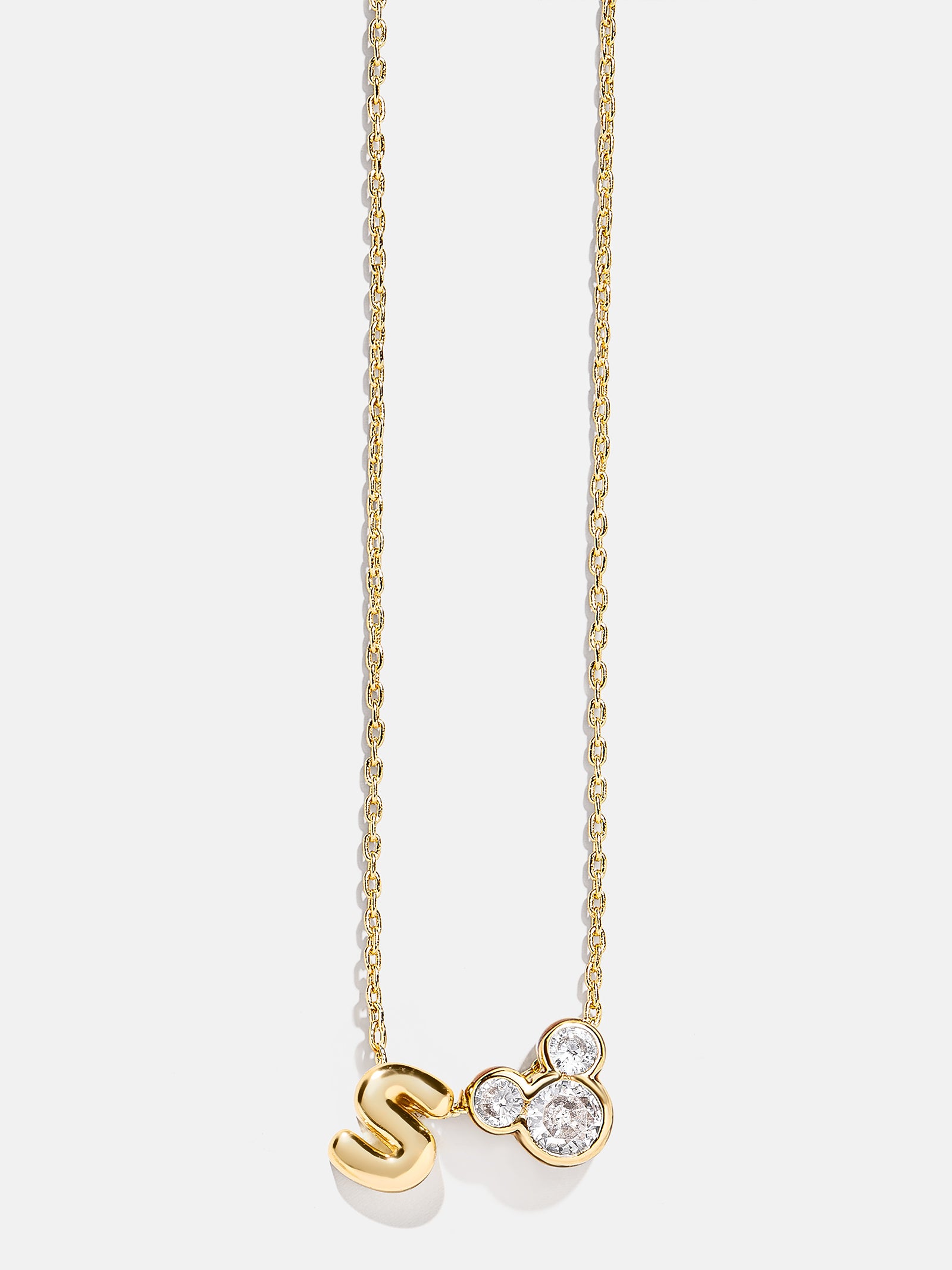 Premium Disney Mickey Mouse Initial Necklace - Gold/Pavé | Ultimate Disney Jewelry