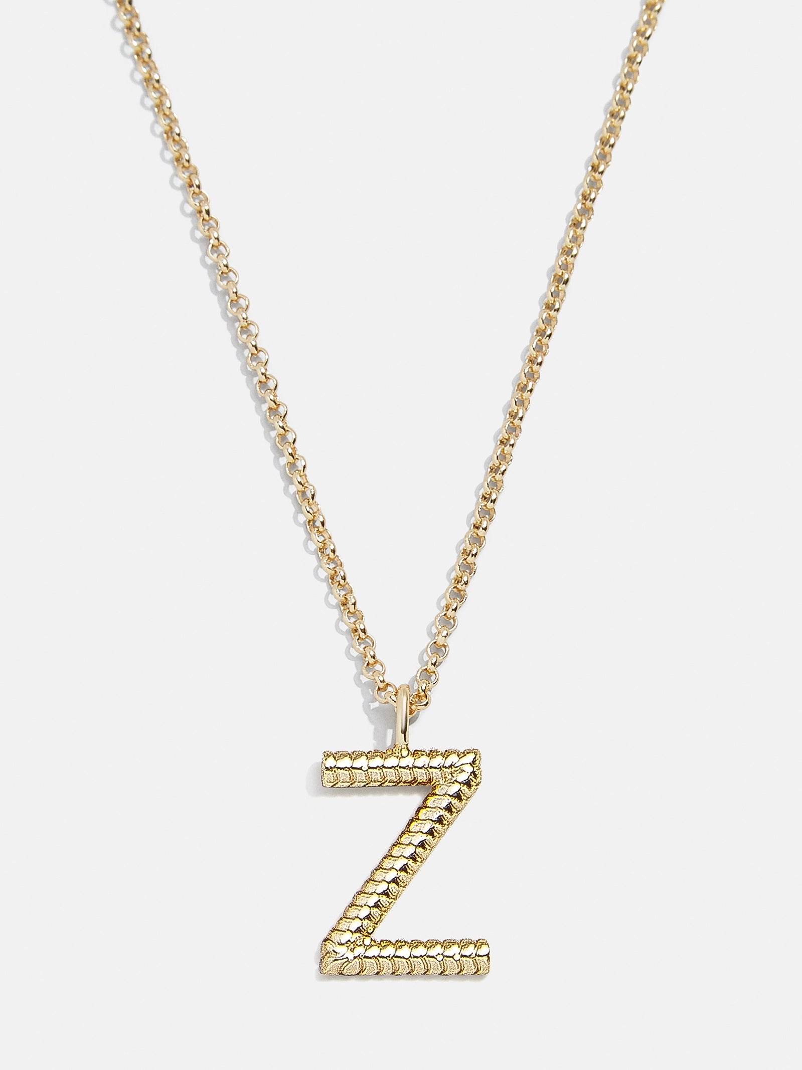 Premium Initial Necklace - Ribbed Textured Design