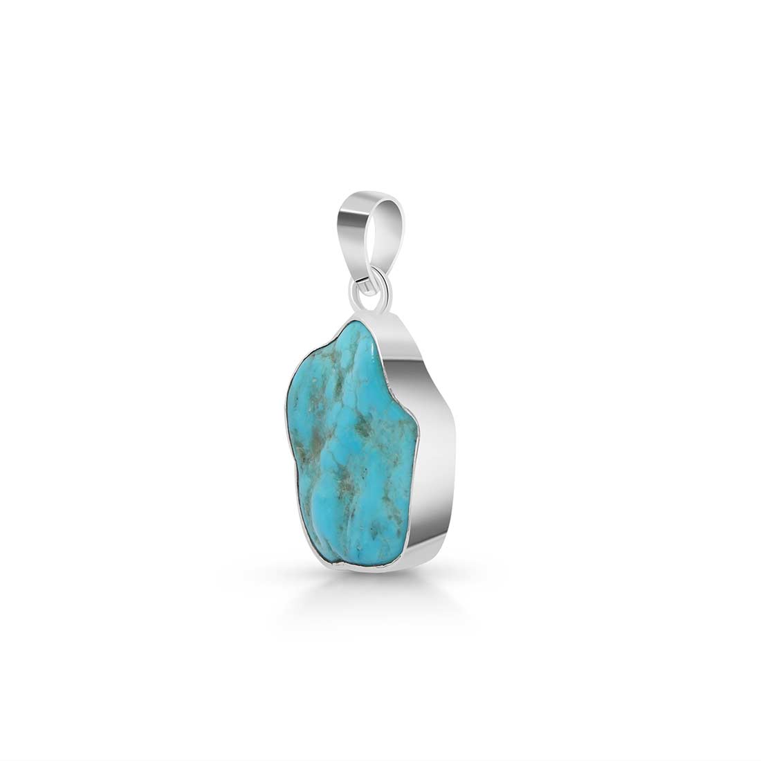 Premium Turquoise Rough Pendant - Elegant Statement Jewelry (TRQ-P-40)