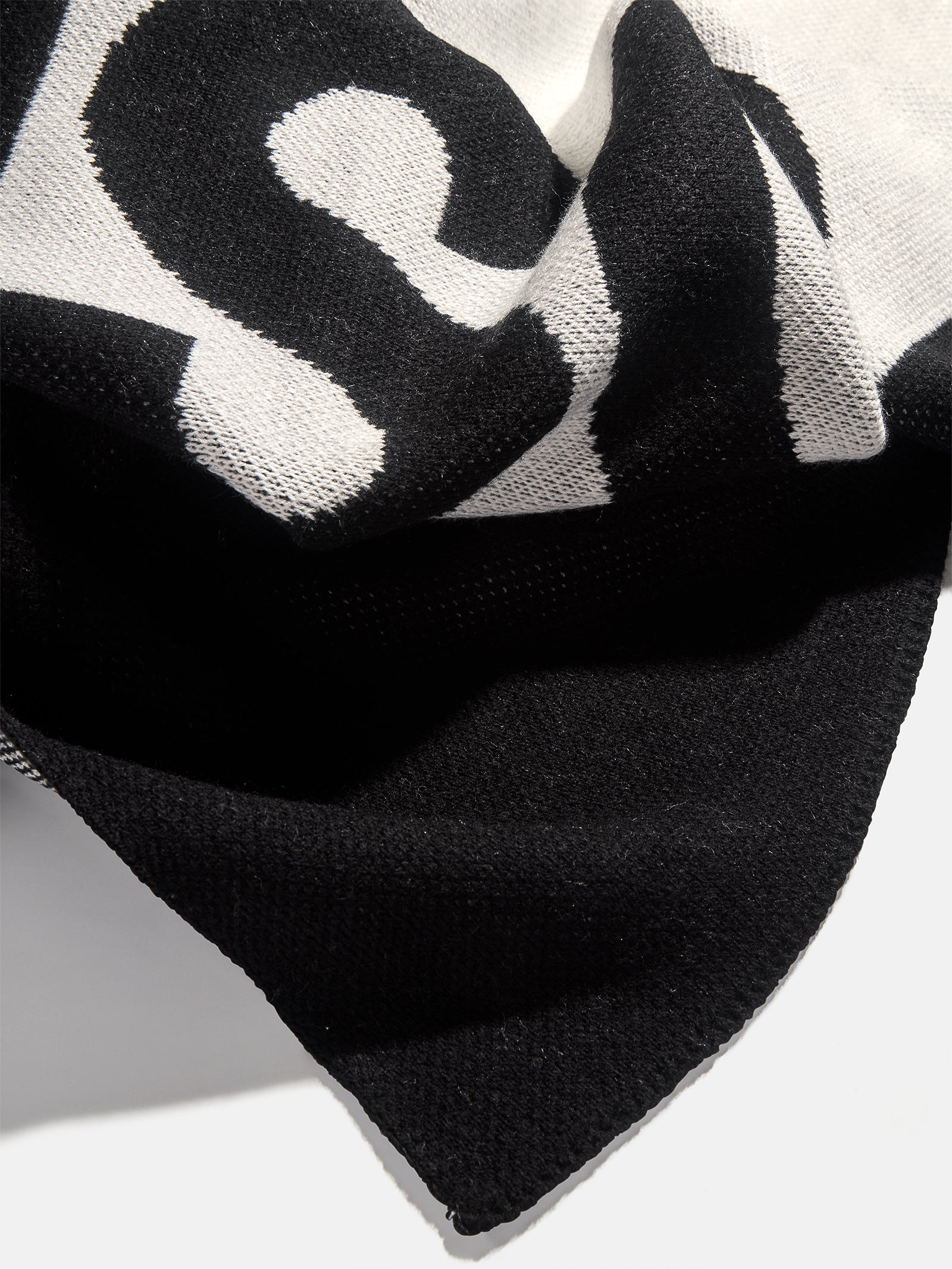 Premium Custom Knit Blanket - Black/White | Personalized & Luxe