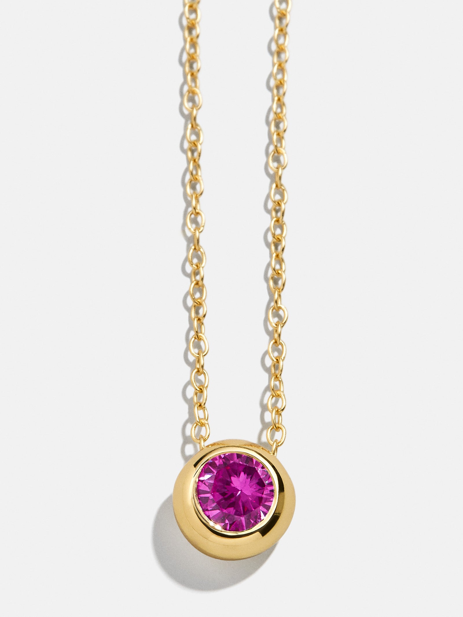 Ultimate 18K Gold Birthstone Pendant Necklace - Rose