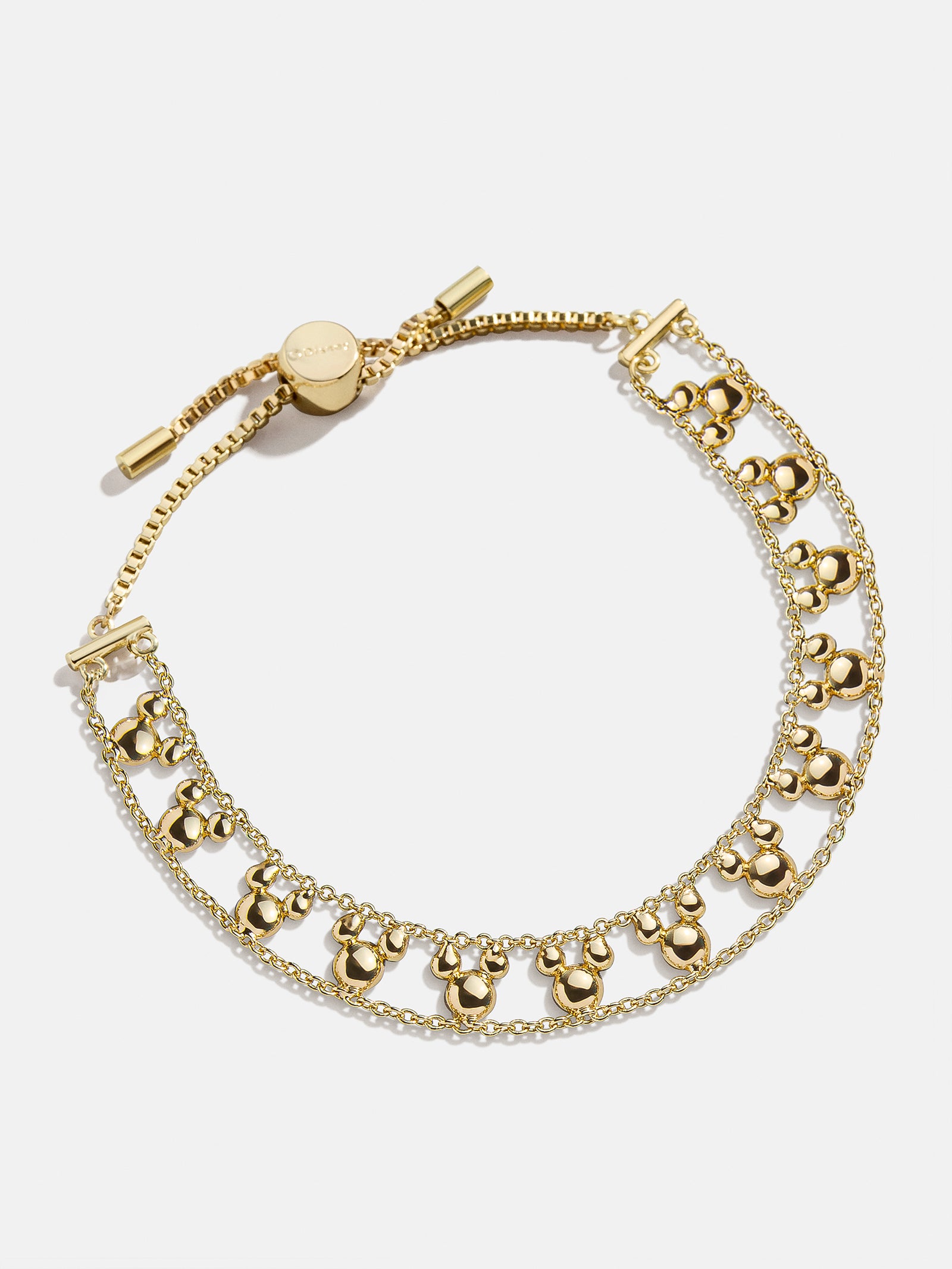 Premium Disney Mickey Mouse Slider Charm Bracelet - Gold