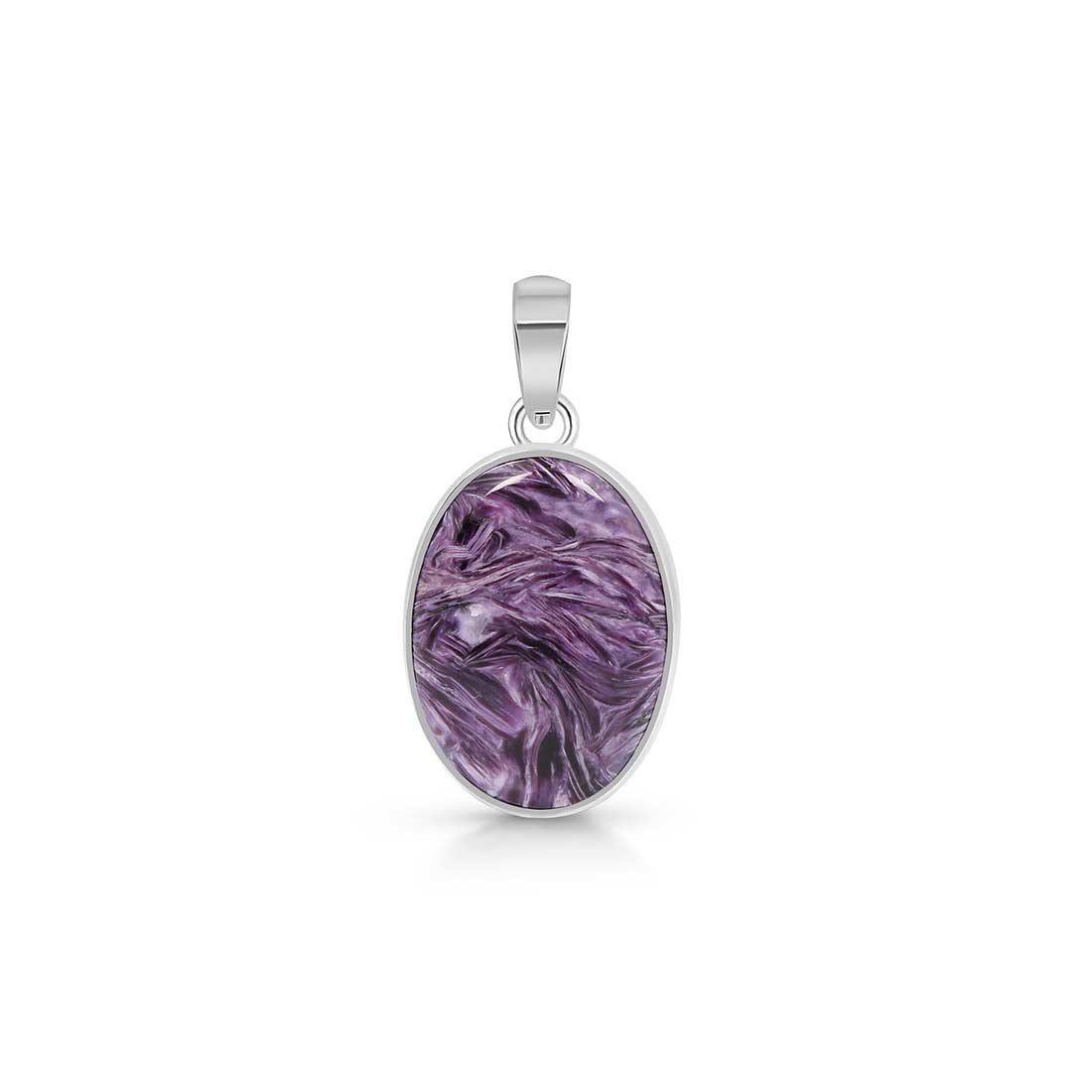 Premium Charoite Pendant - Elegant Purple Stone Jewelry (CHR-P-56)