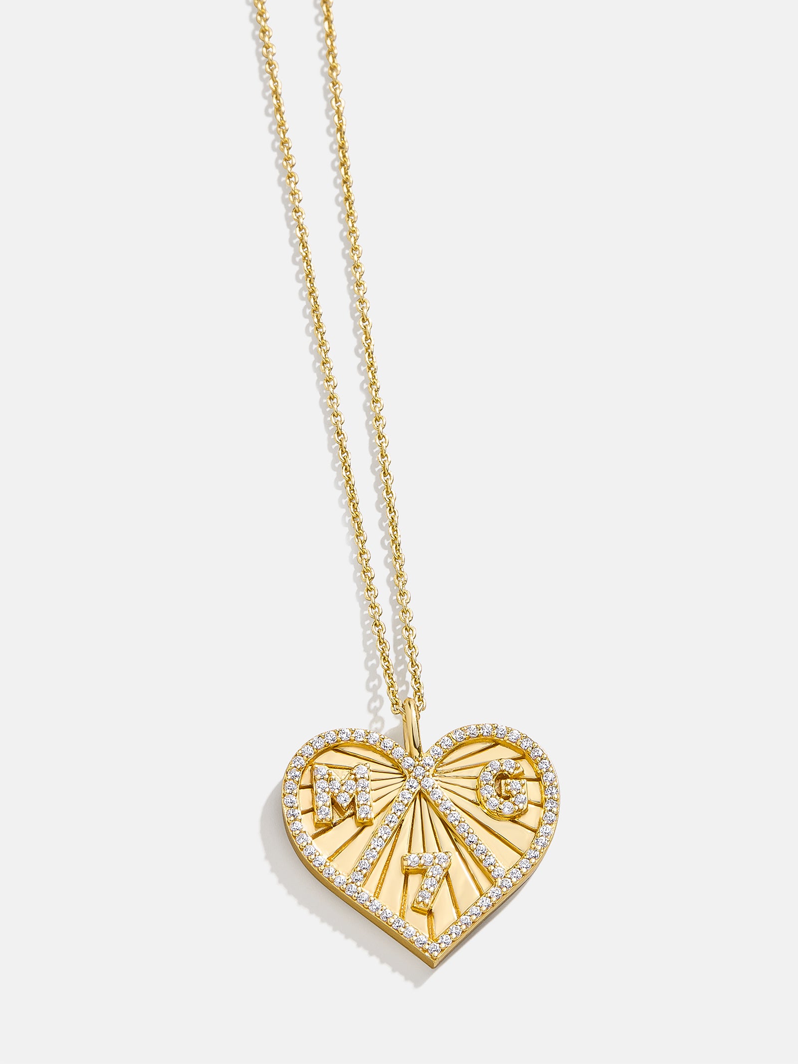 Premium 18K Gold Custom Heart Medallion Necklace