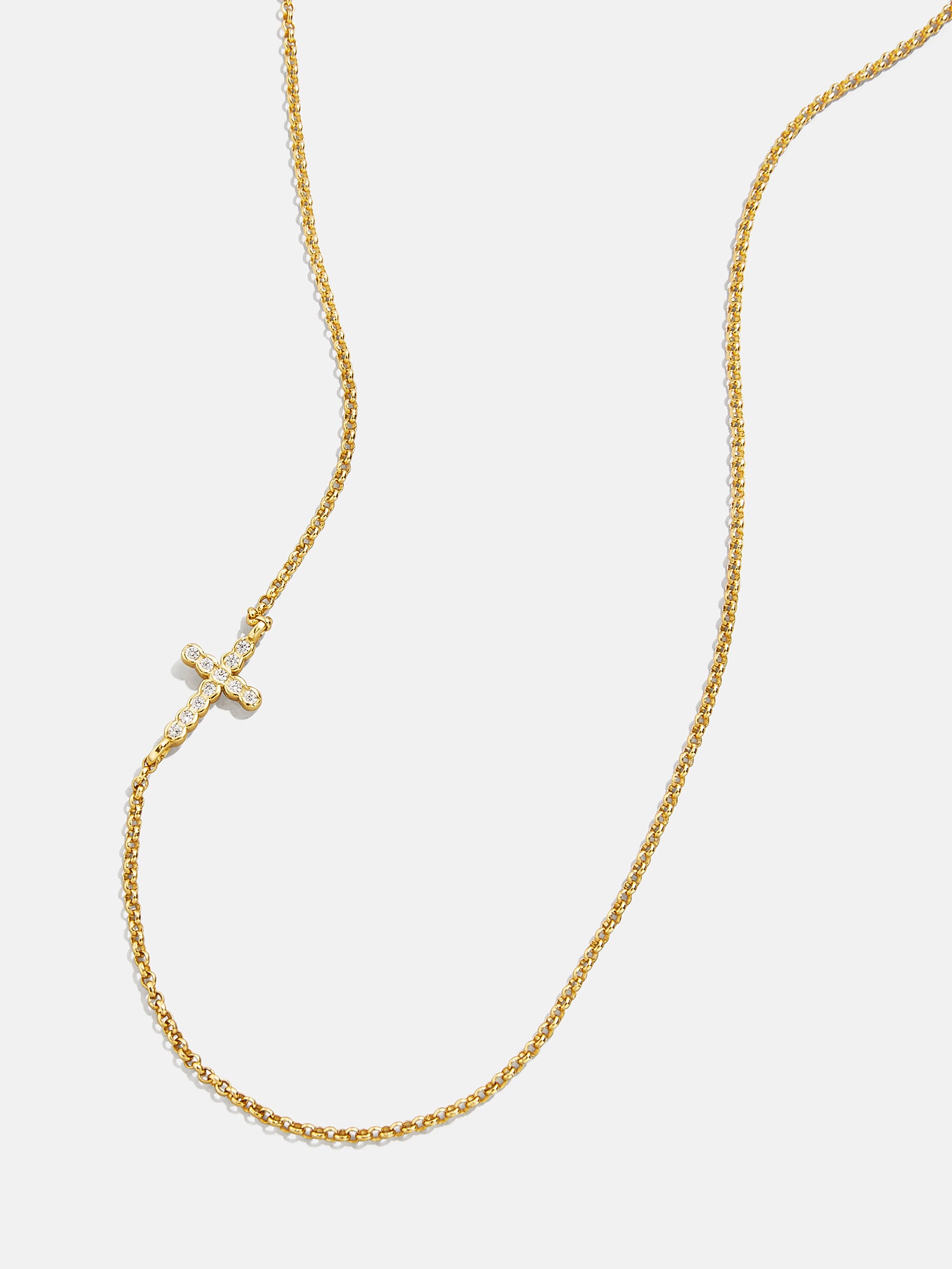 Premium 18K Gold Asymmetrical Cross Necklace - Faith-Inspired Jewelry