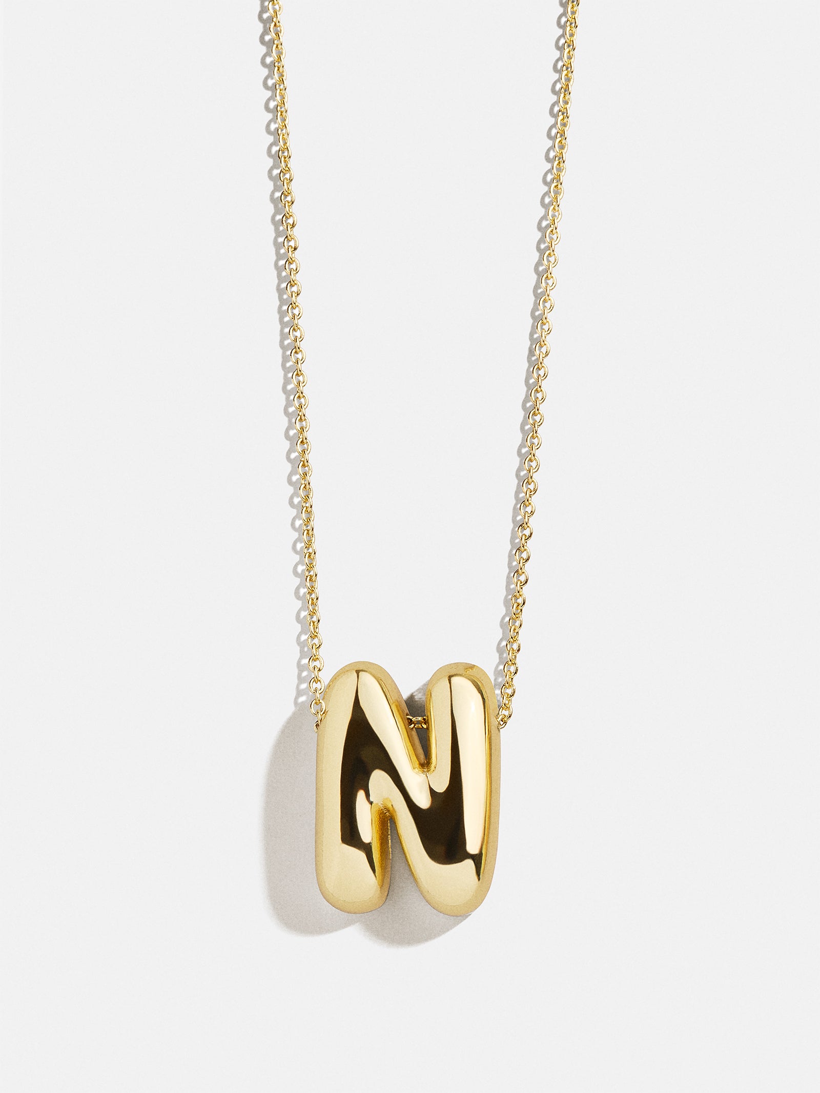 Premium Kids' Bubble Initial Necklace - Personalized Gold Charm