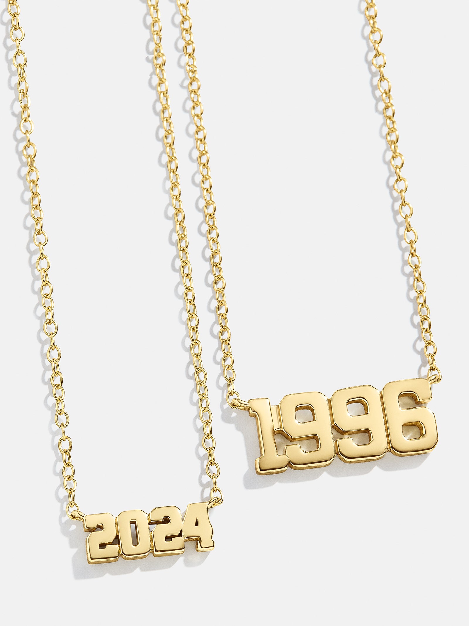 Premium 18K Gold Custom Number Necklace - Varsity Font Design