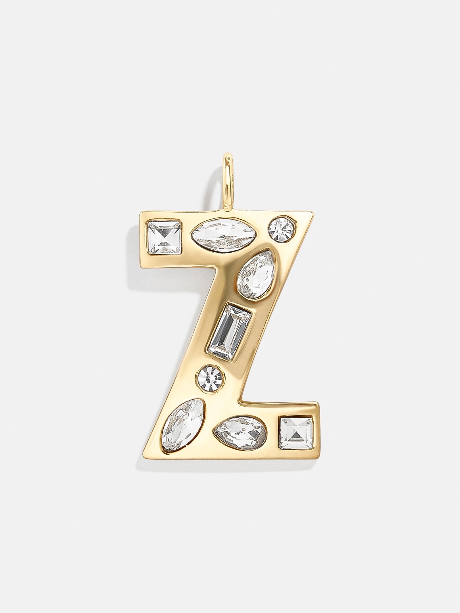 Premium Gold Gem Alpha Charm - Personalized Initial Pendant