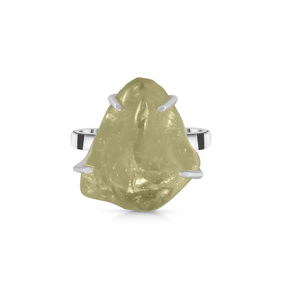 Premium Libyan Desert Glass Statement Ring - LDG-R-33