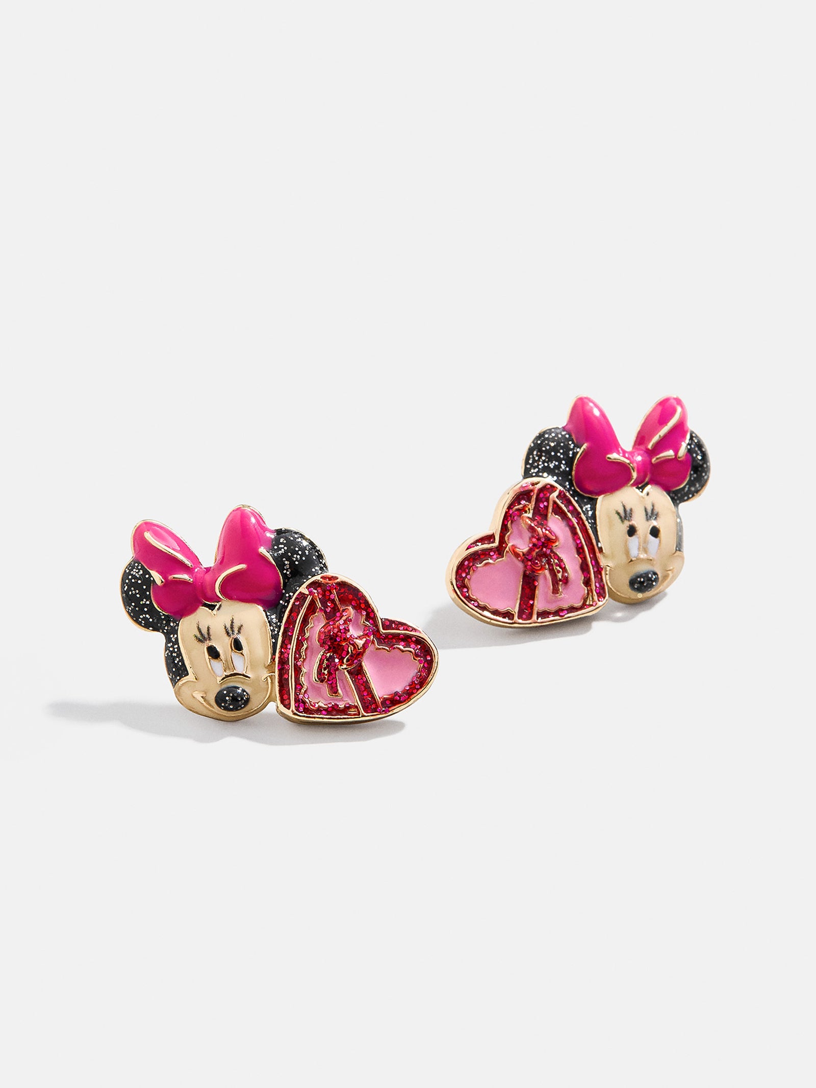 Premium Disney Minnie Mouse Valentine's Day Stud Earrings - Pink