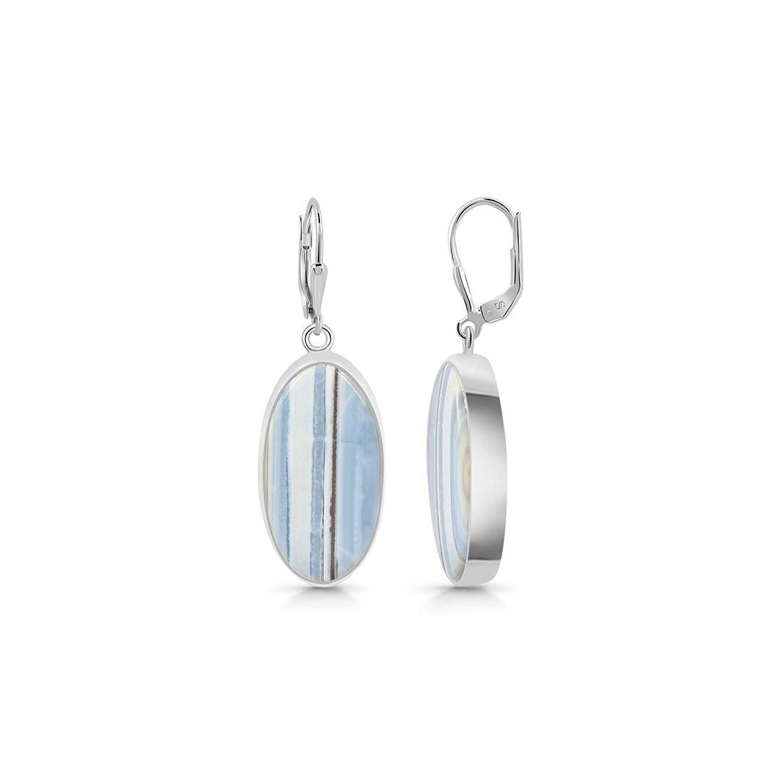 Premium Blue Opal Earrings - Timeless Elegance (BLO-E-9)