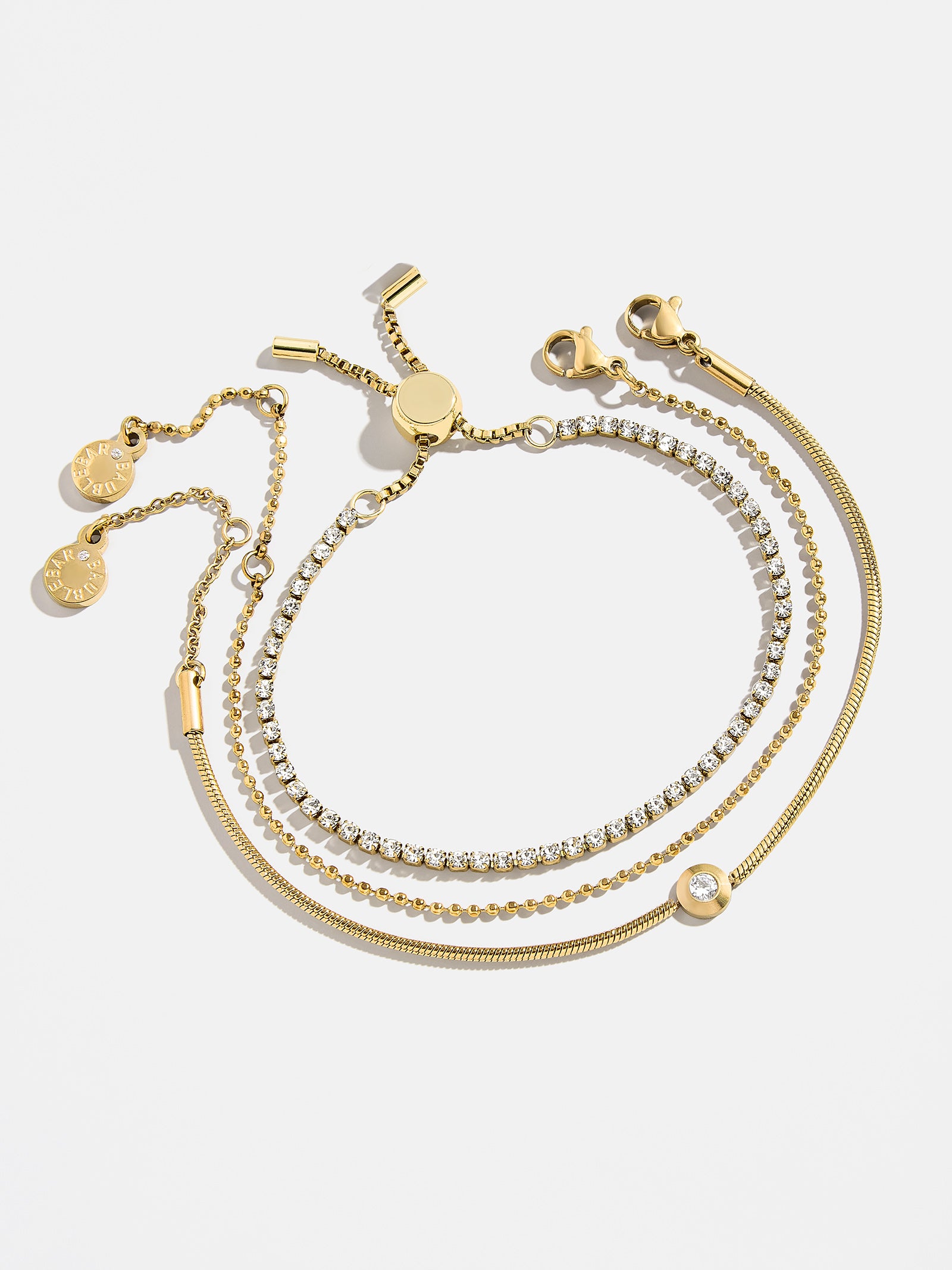 Premium Catherine Waterproof Bracelet Set - Gold/Pavé | Ultimate Style & Durability