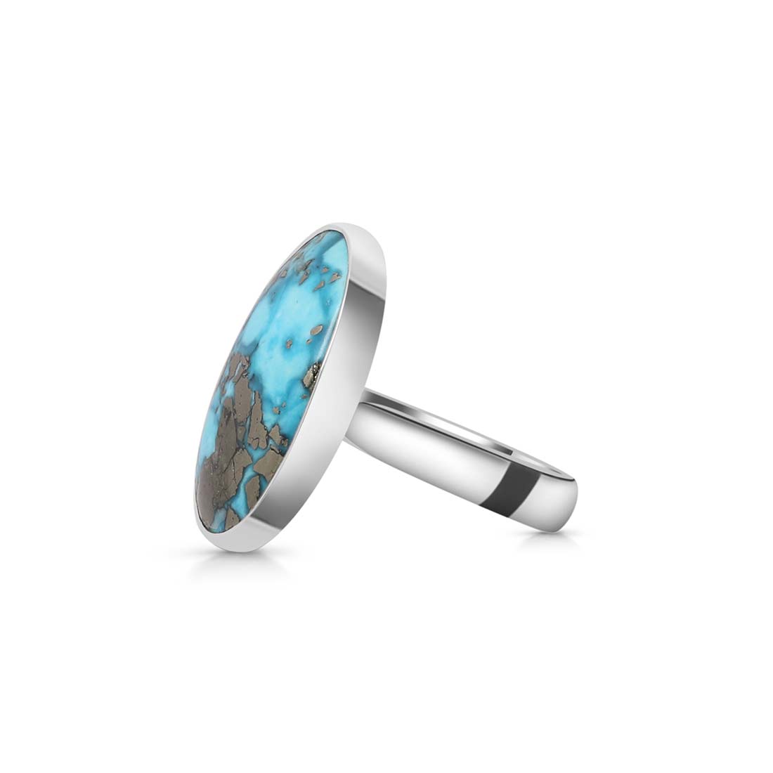 Premium Turquoise Statement Ring - Adjustable Elegance