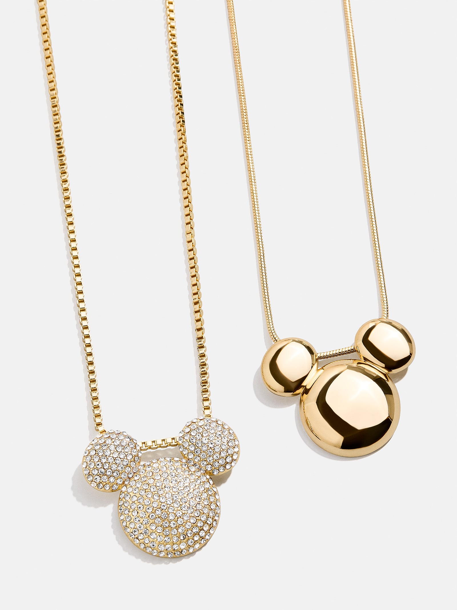 Premium Disney Mickey Mouse Pavé Bubble Necklace - Gold Finish