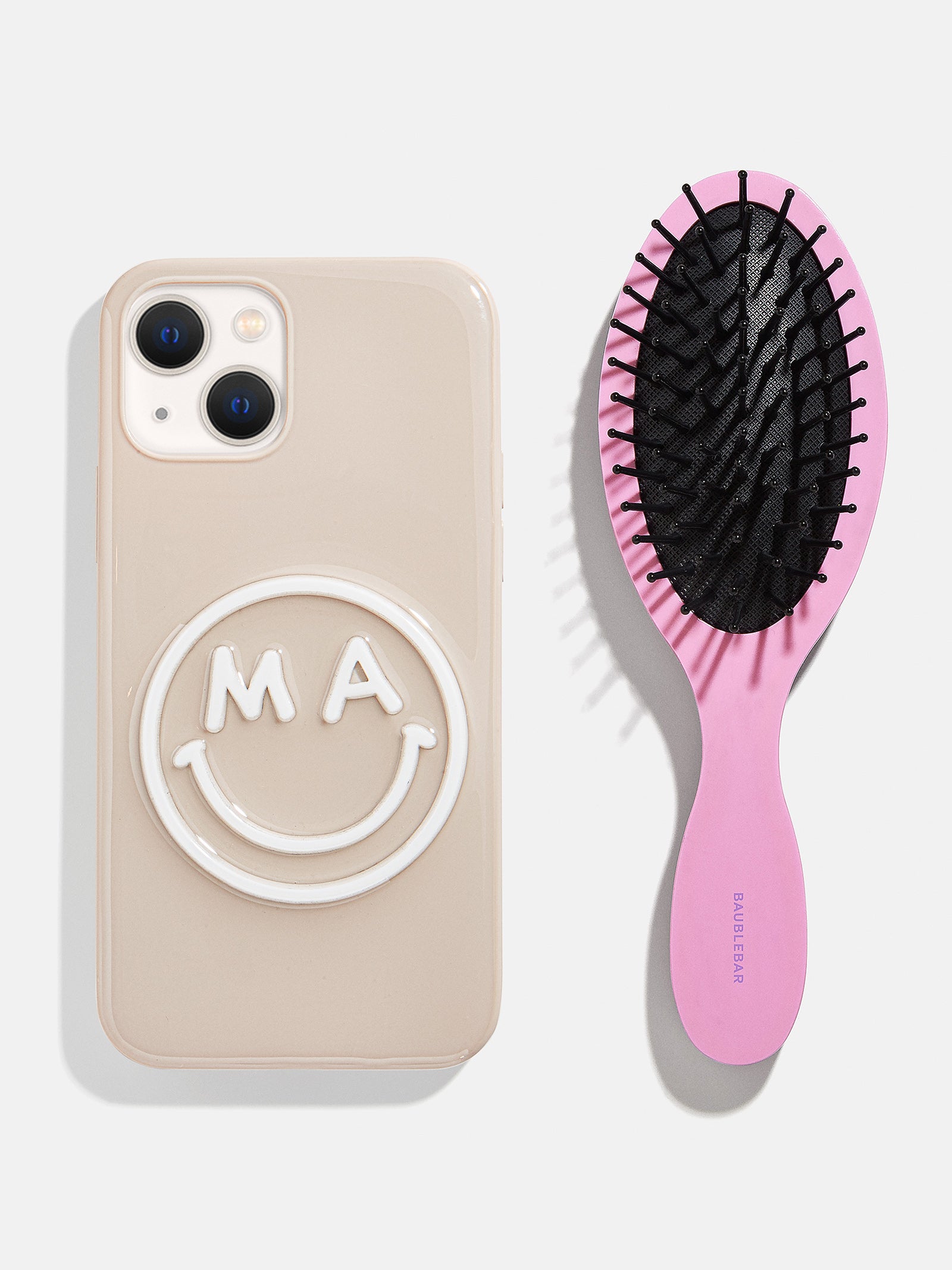 Premium Block Font Mini Custom Hair Brush - Black/White | Upgrade Your Routine