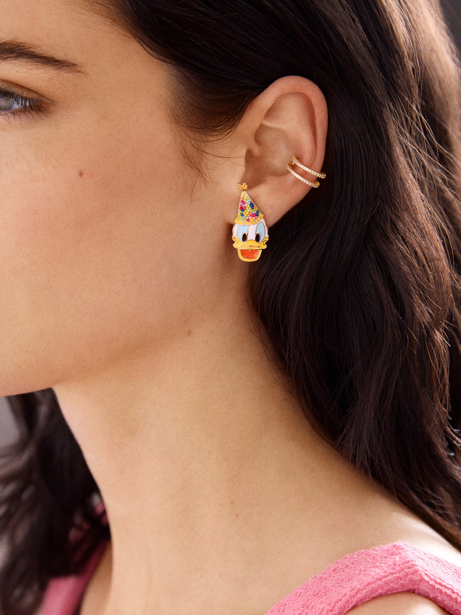 Premium Donald Duck Celebration Earrings - Disney Official