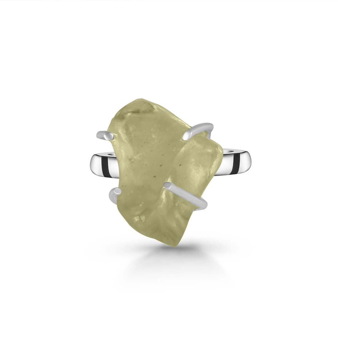 Premium Libyan Desert Glass Statement Ring - LDG-R-15