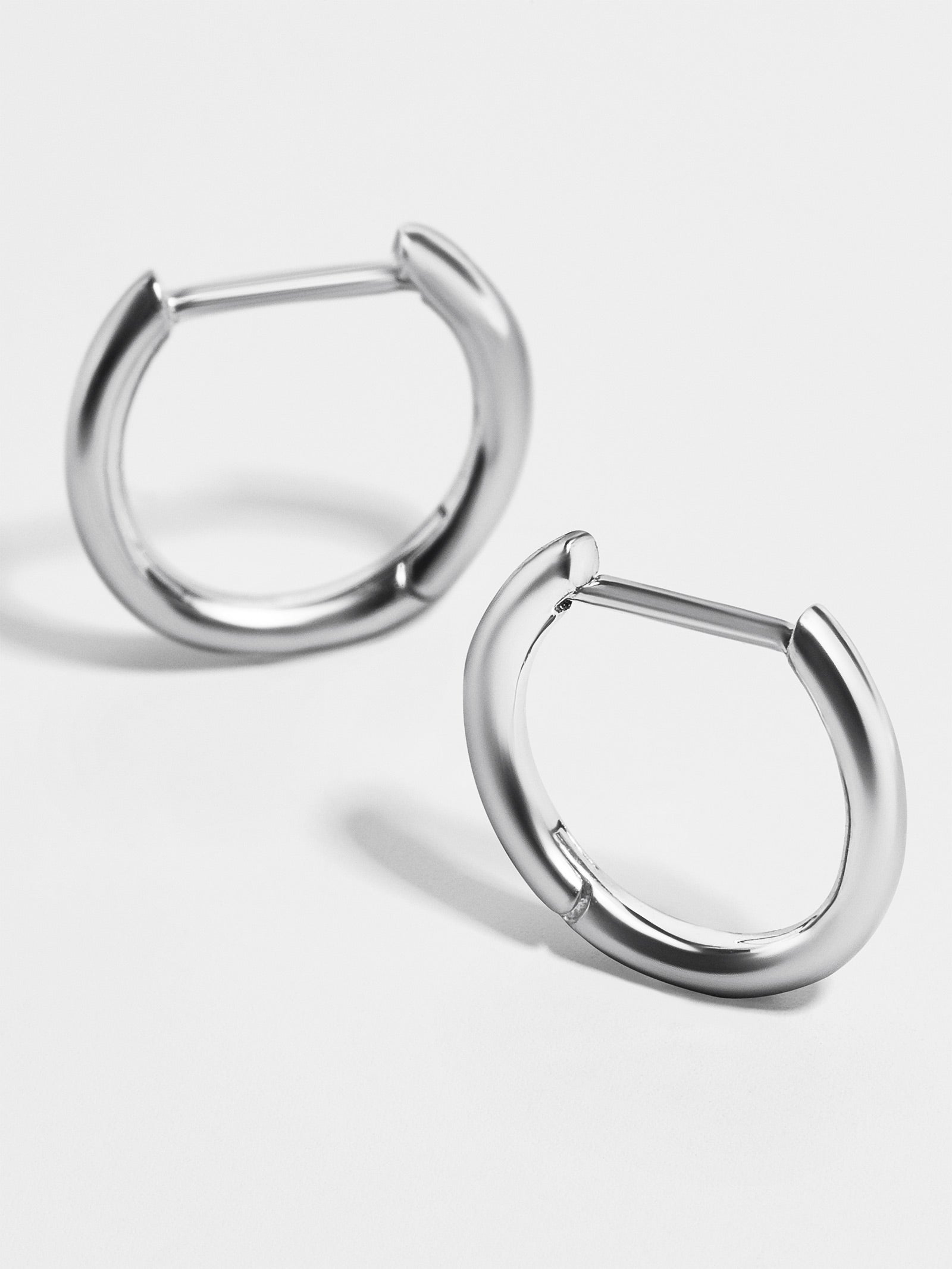 Premium Verbena Sterling Silver Huggie Hoops - Ultimate Lightweight Elegance