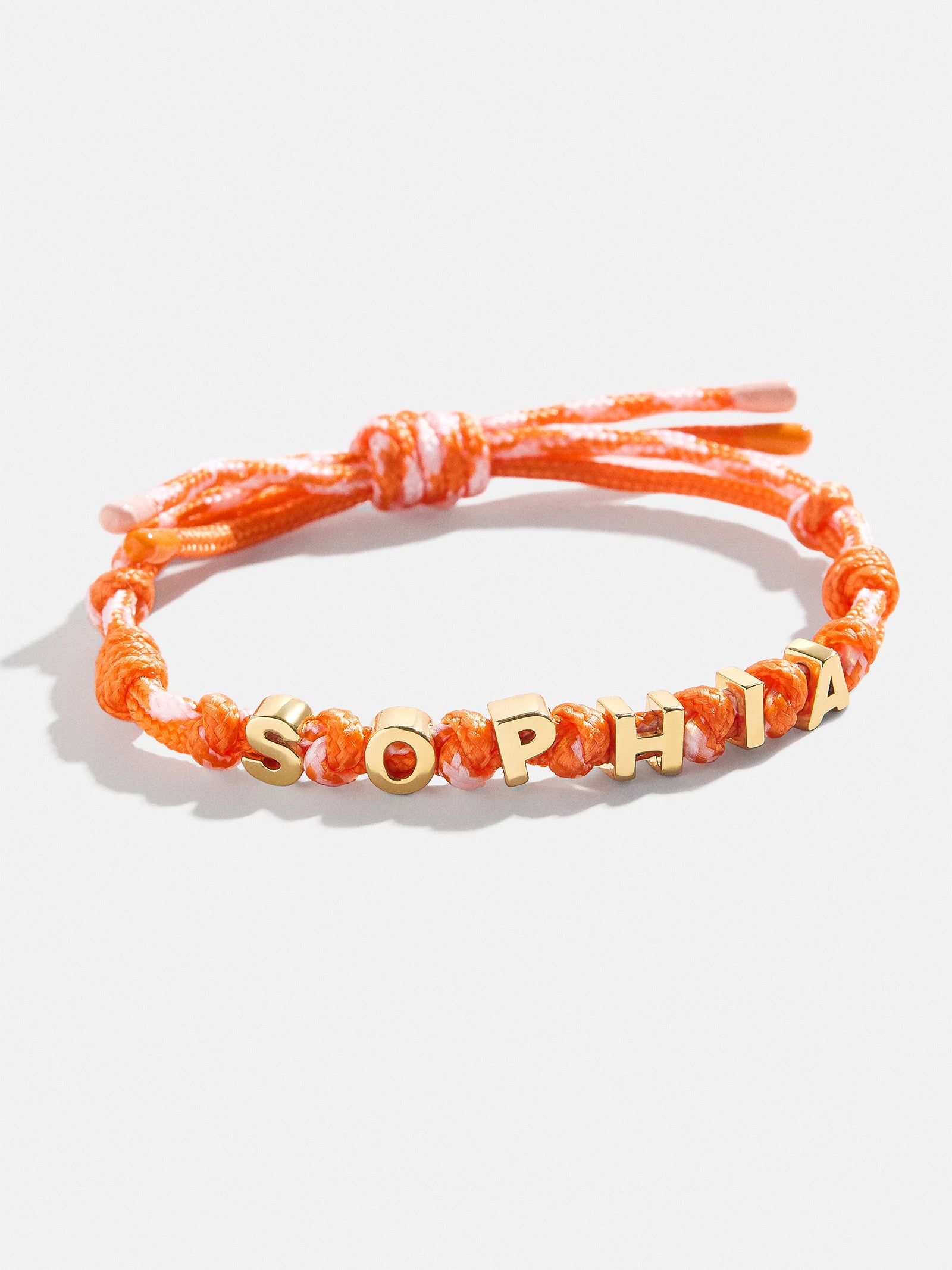 Premium Custom Paracord Nameplate Bracelet - Light Orange/Orange | Personalized Style