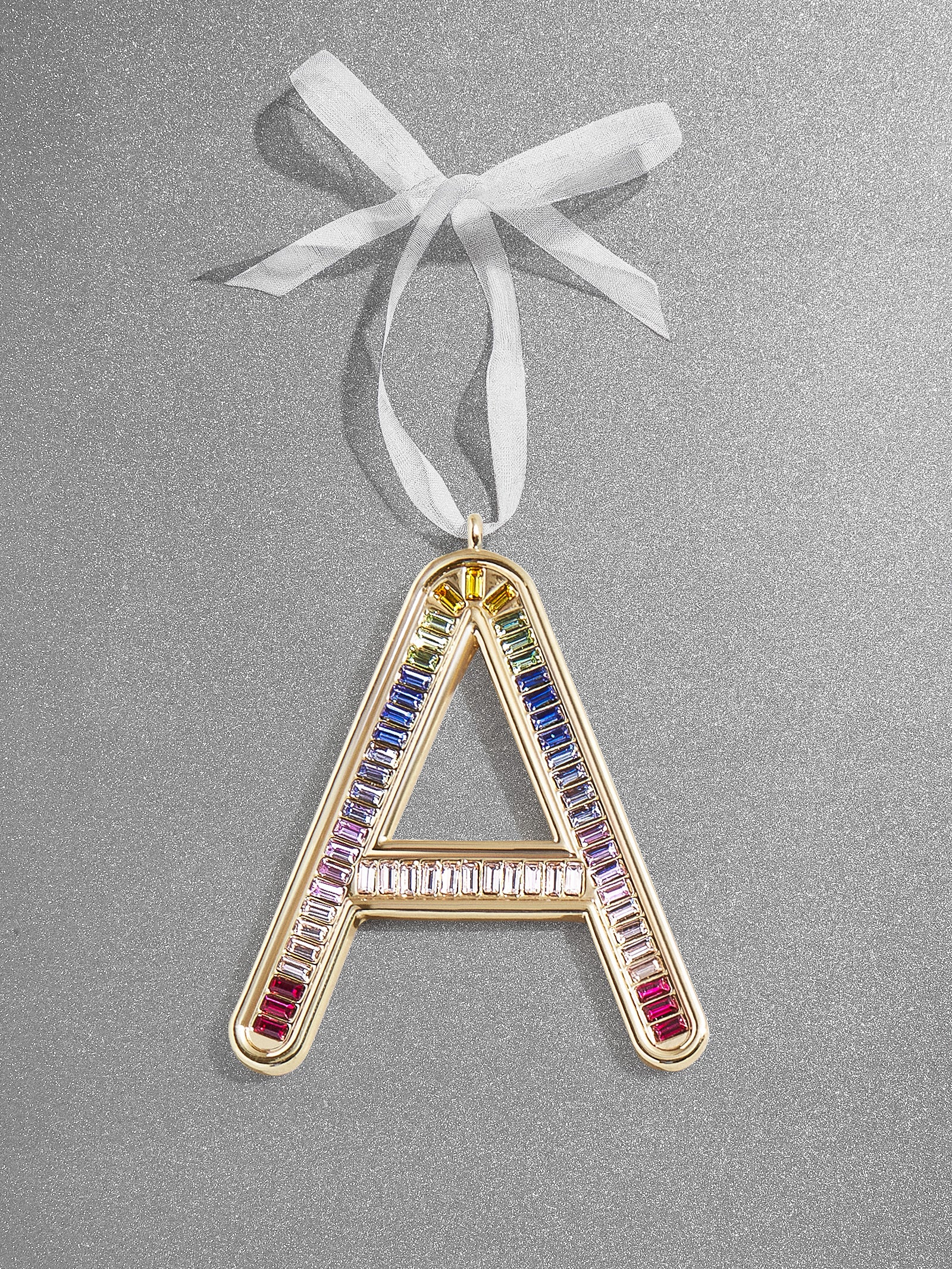 Premium Merry & Bright Personalized Initial Ornament - Ultimate Holiday Glam