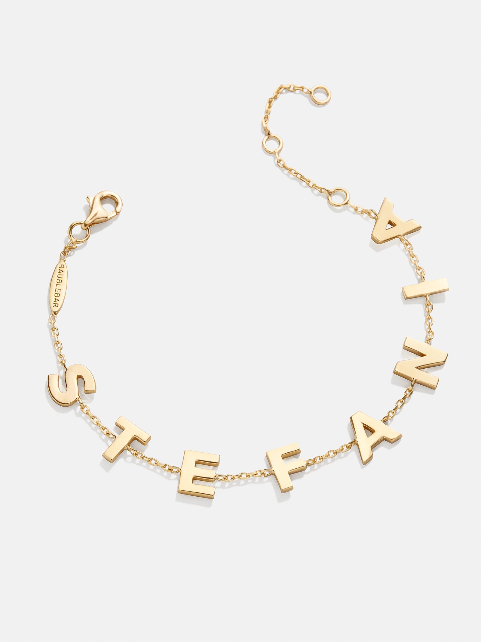 Ultimate 18K Gold Plated Name Bracelet - Custom Spaced Letter Design