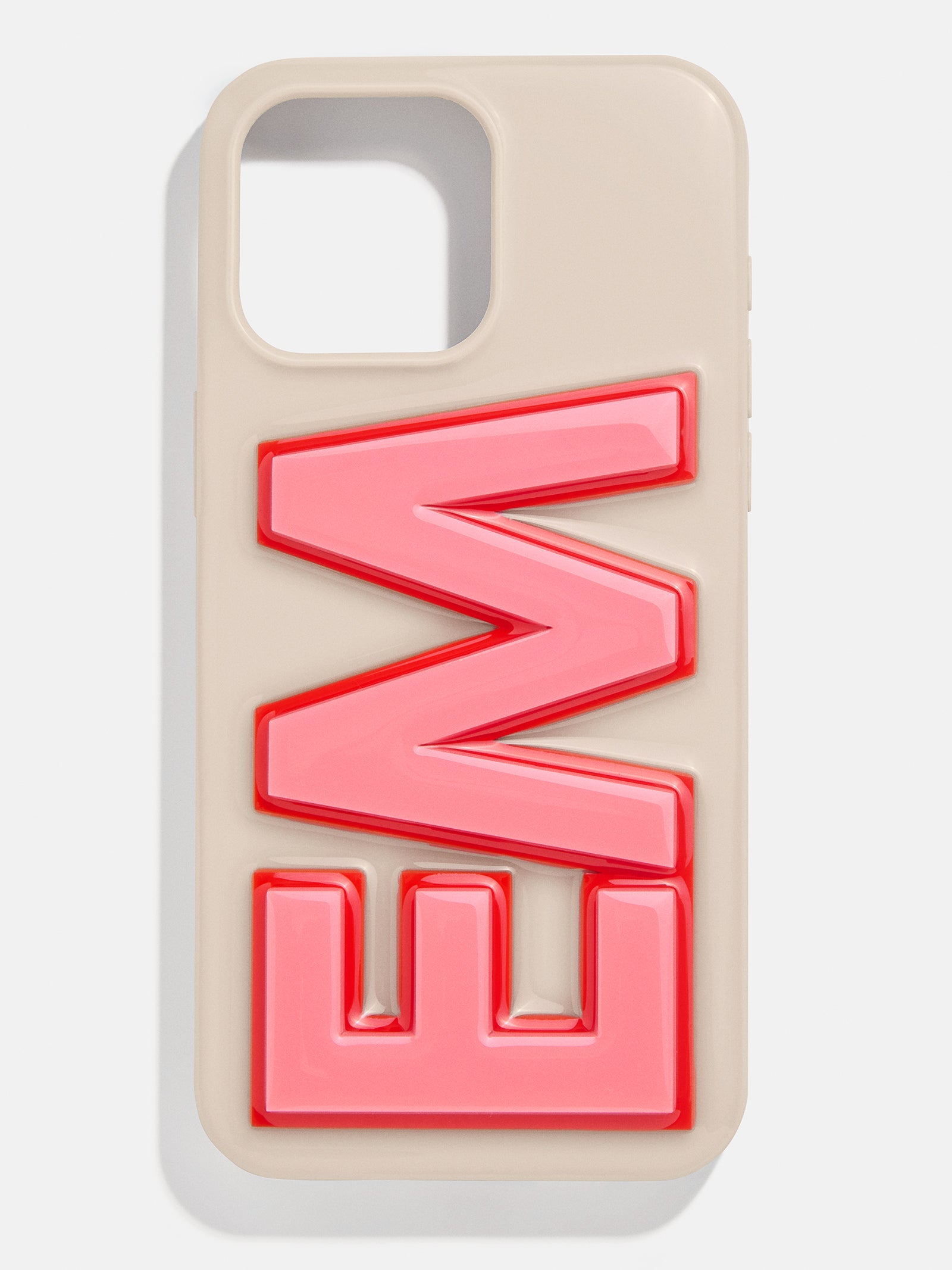 Ultimate Custom Block Font iPhone Case - Beige & Pink