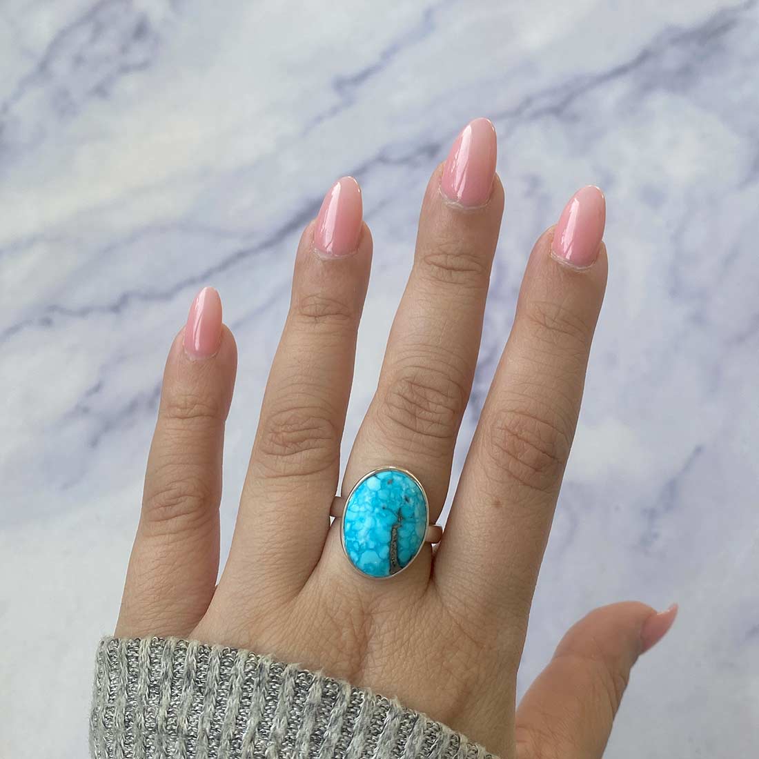 Premium Turquoise Adjustable Statement Ring - TRQ-R-142