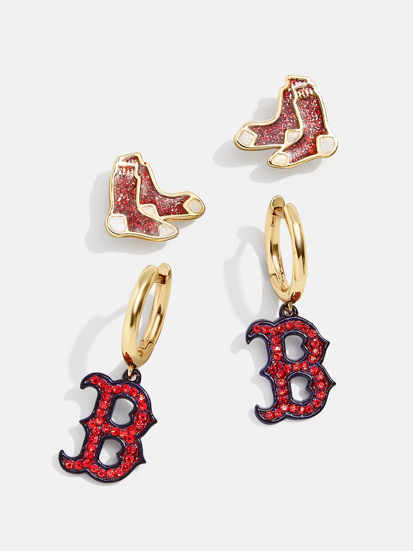 Premium MLB Boston Red Sox Earring Set - Officially Licensed