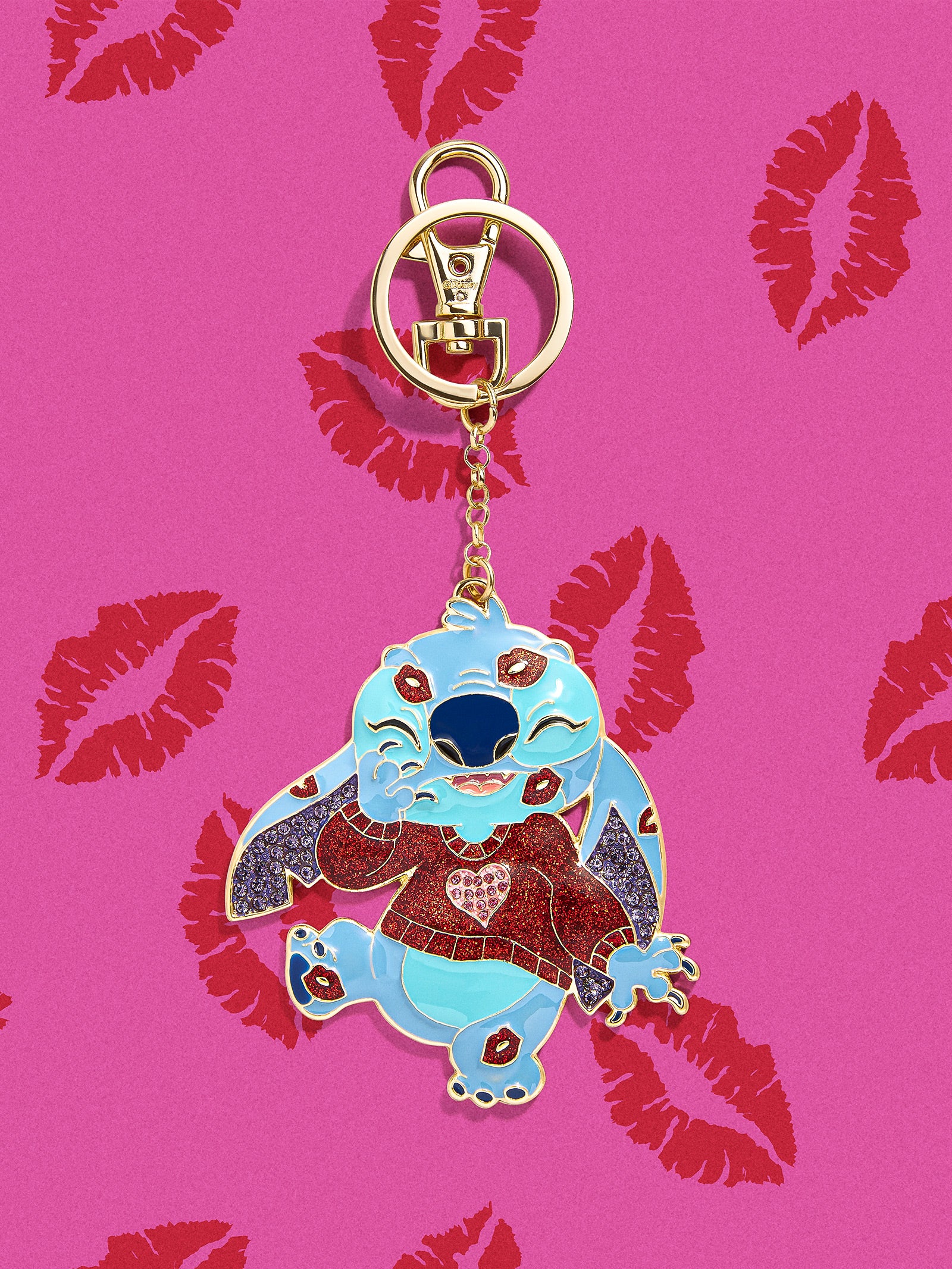 Premium Disney Stitch Love 2D Bag Charm - Ultimate Style Accessory